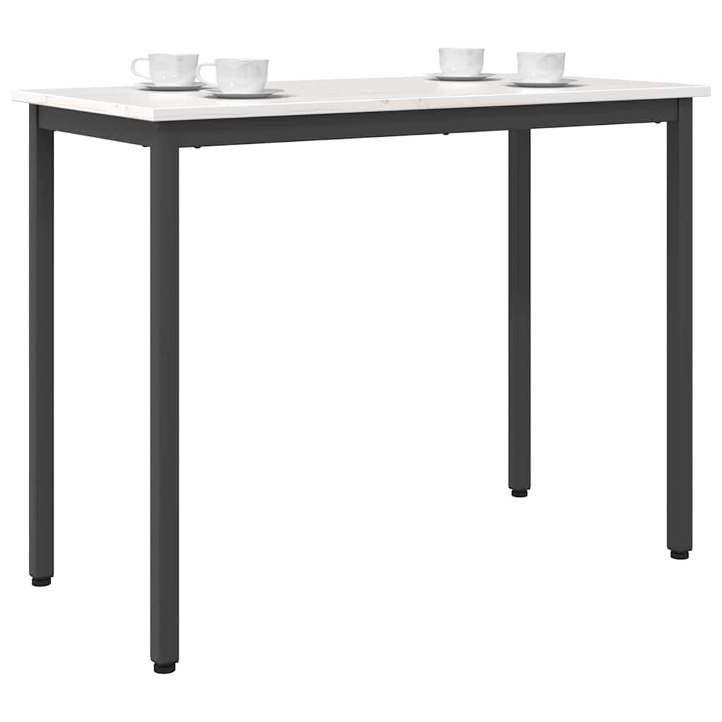 Tisch Weiß 100 x 50 x 77 cm Ingenieure Holz und Stahl