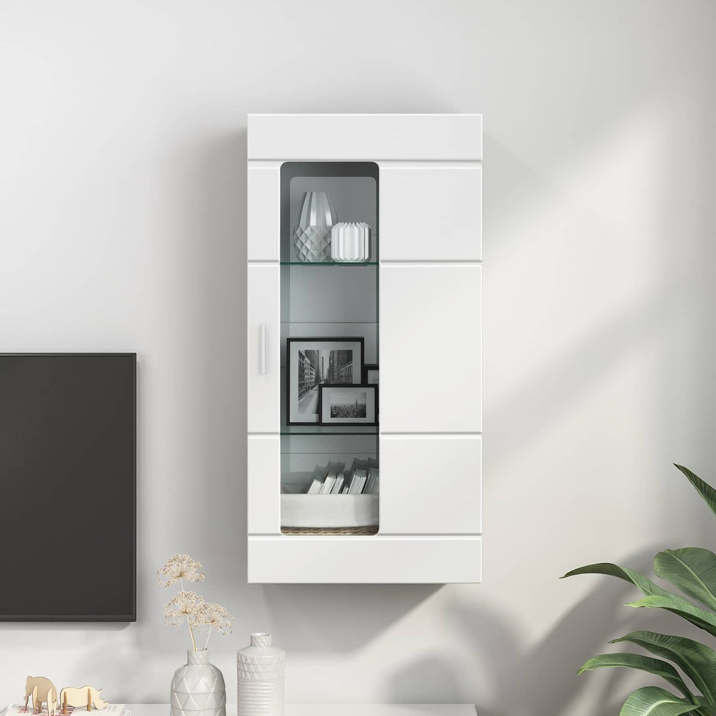 Holzschrank Hochglanz Weiß Holzwerkstoff
