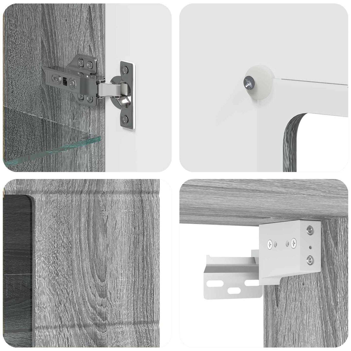 Holzschrank Graues Sonoma Holzwerkstoff