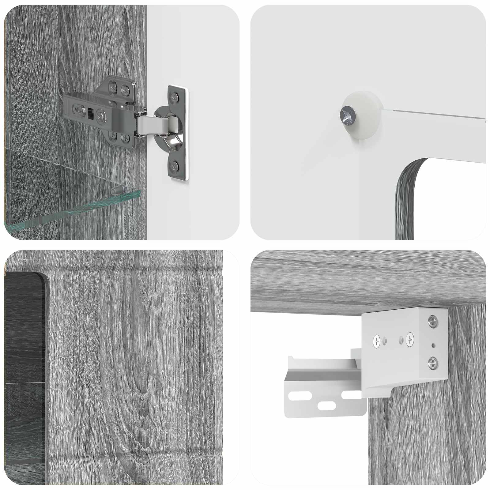 Holzschrank Graues Sonoma Holzwerkstoff