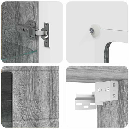 Holzschrank Graues Sonoma Holzwerkstoff