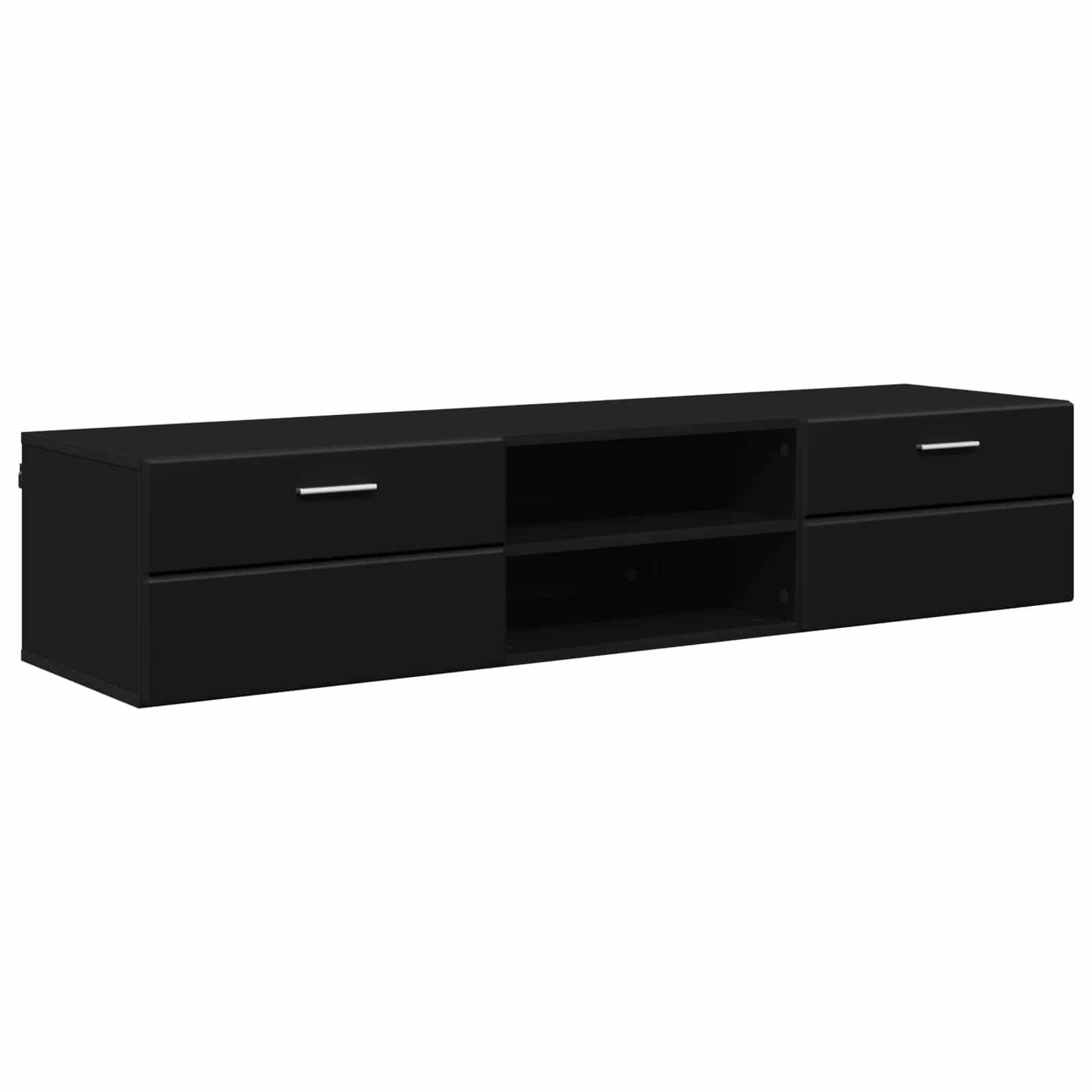 Holzschrank 150 x 39 x 30 cm Schwarz Holzwerkstoff