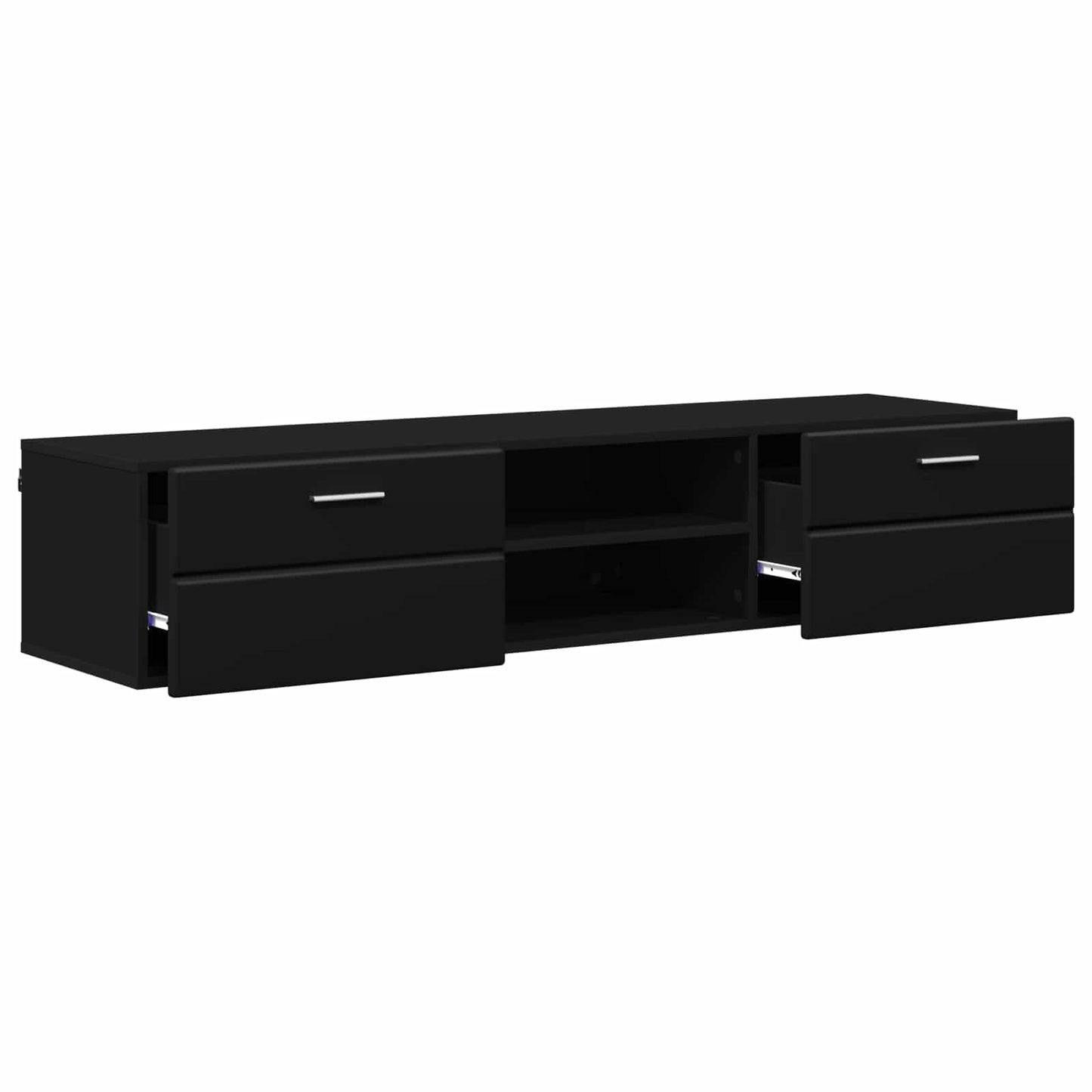 Holzschrank 150 x 39 x 30 cm Schwarz Holzwerkstoff