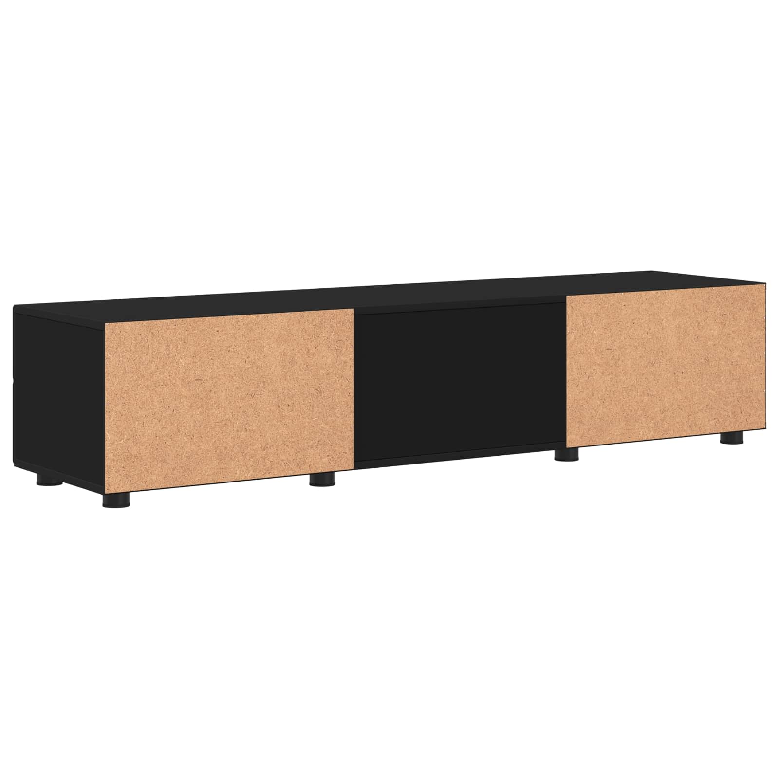 Holzschrank 150 x 39 x 30 cm Schwarz Holzwerkstoff