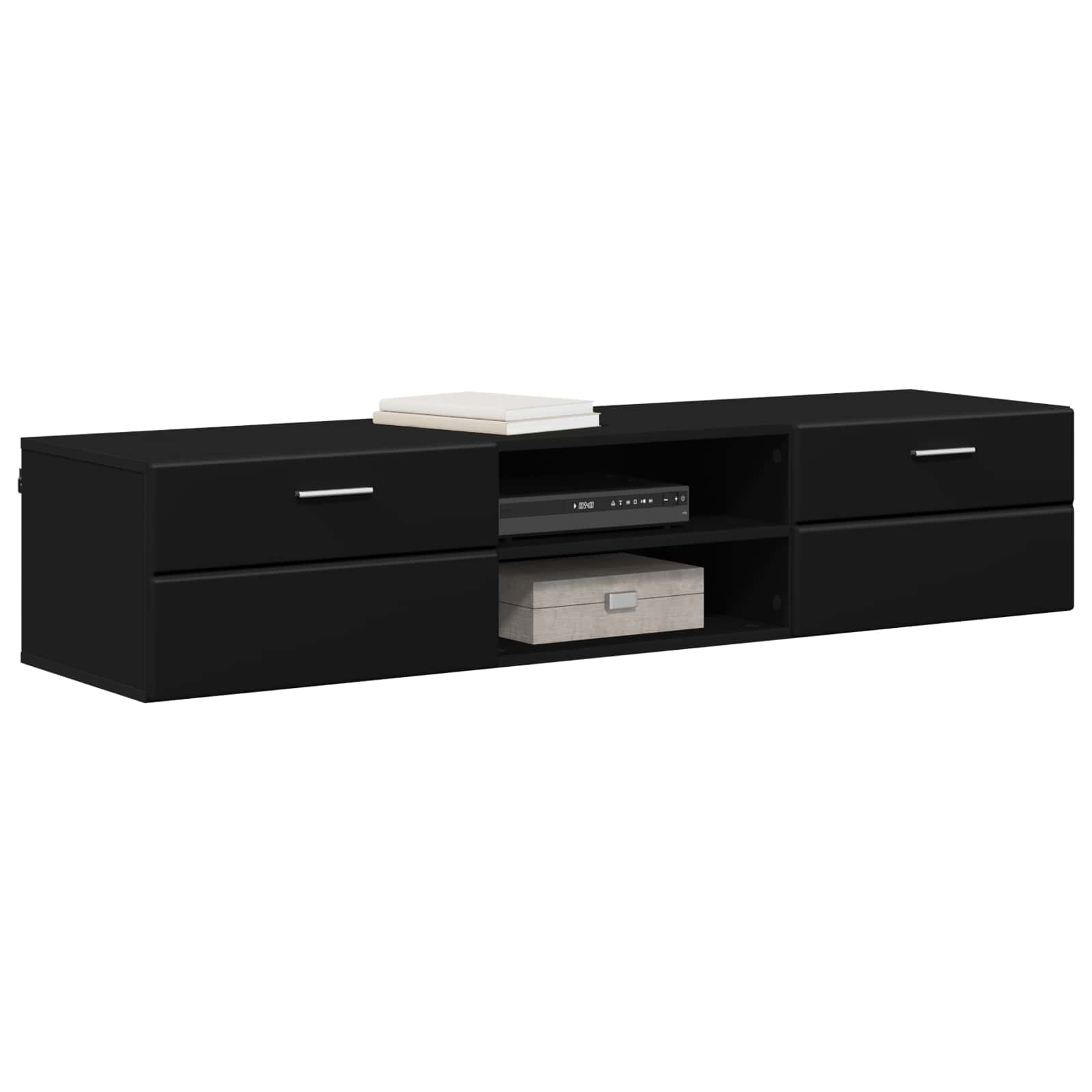 Holzschrank 150 x 39 x 30 cm Schwarz Holzwerkstoff