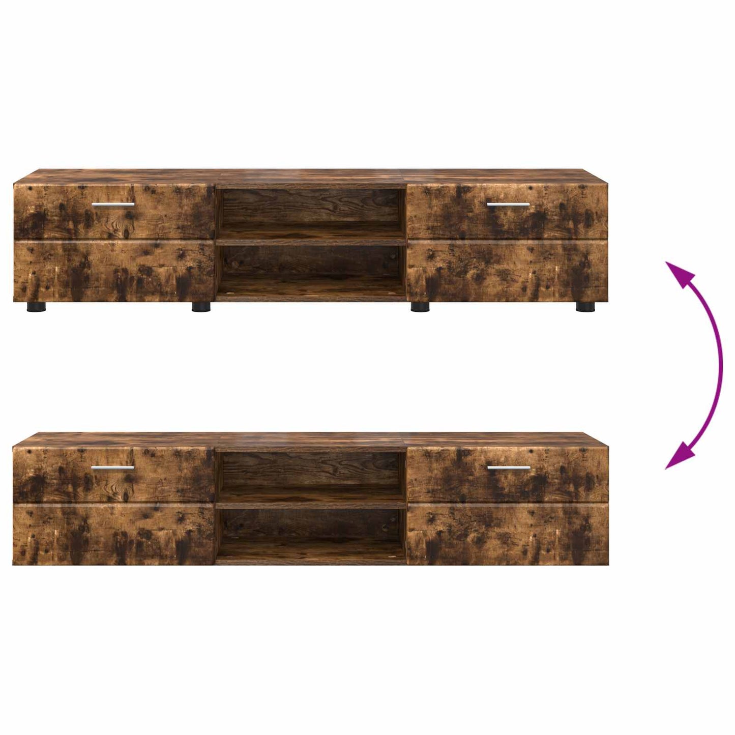 Holzschrank 150 x 39 x 30 cm Geräucherte Eiche Holzwerkstoff
