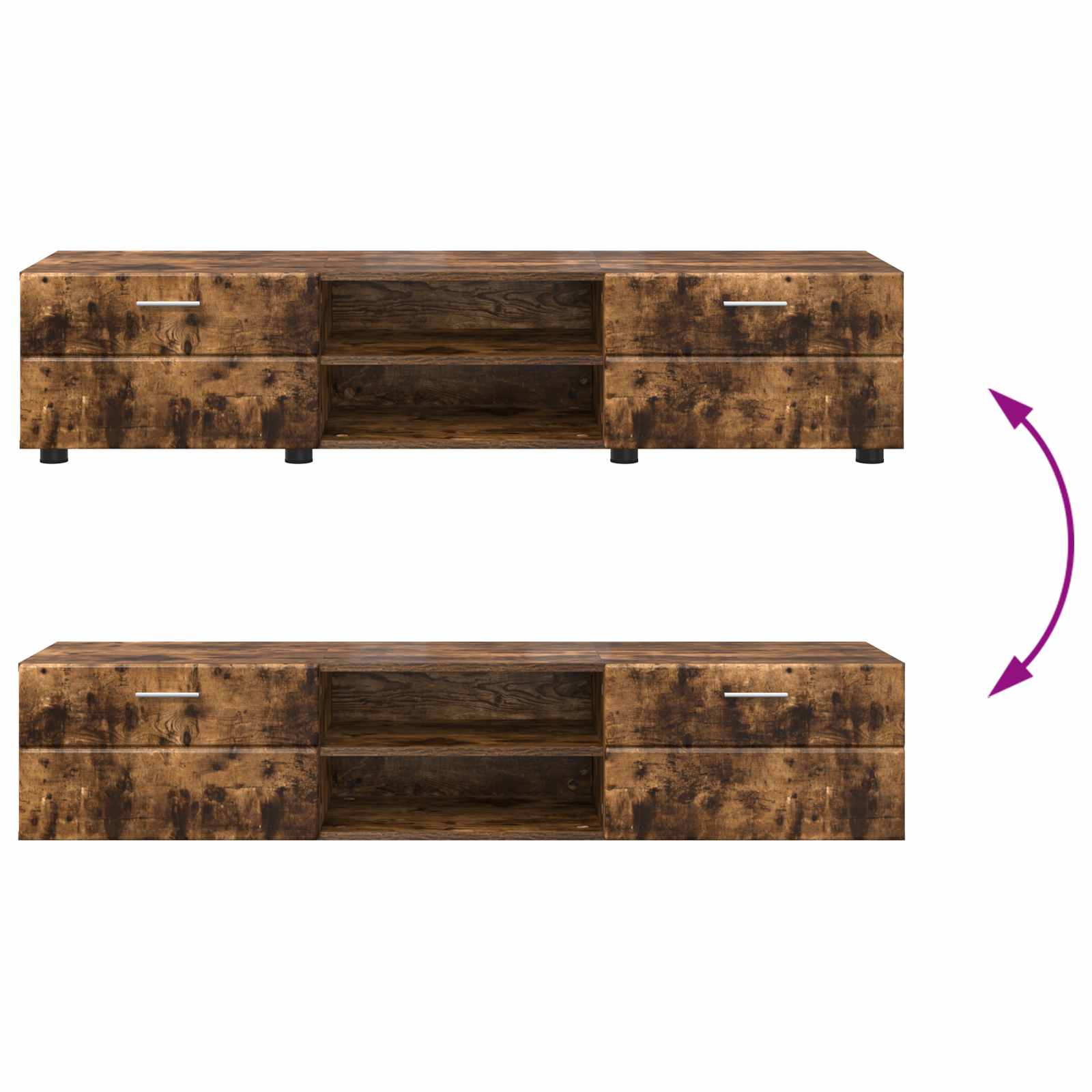 Holzschrank 150 x 39 x 30 cm Geräucherte Eiche Holzwerkstoff