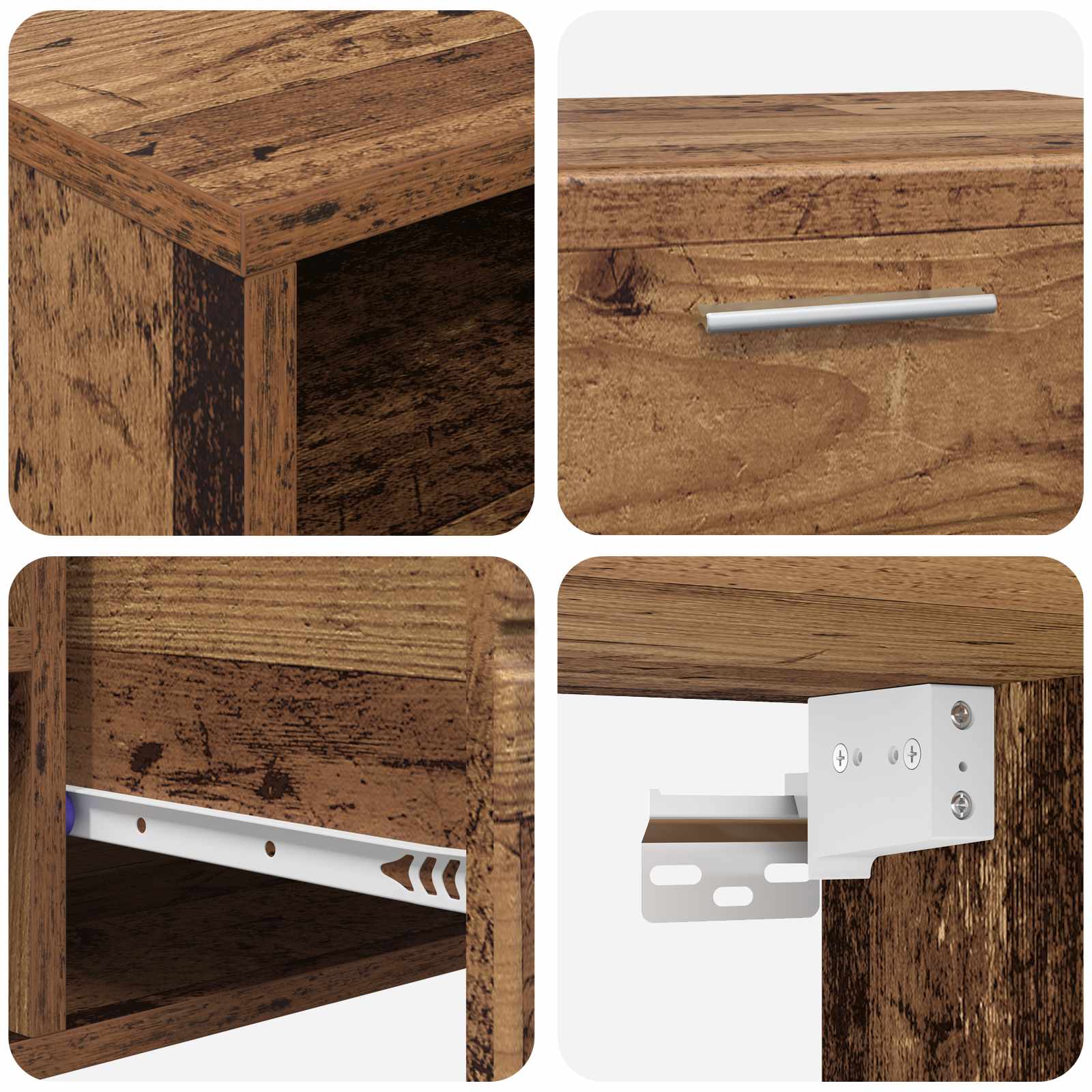 Holzschrank 150 x 39 x 30 cm Altholz Holzwerkstoff