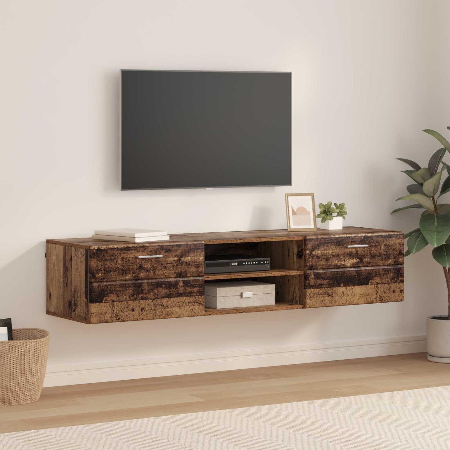 Holzschrank 150 x 39 x 30 cm Altholz Holzwerkstoff