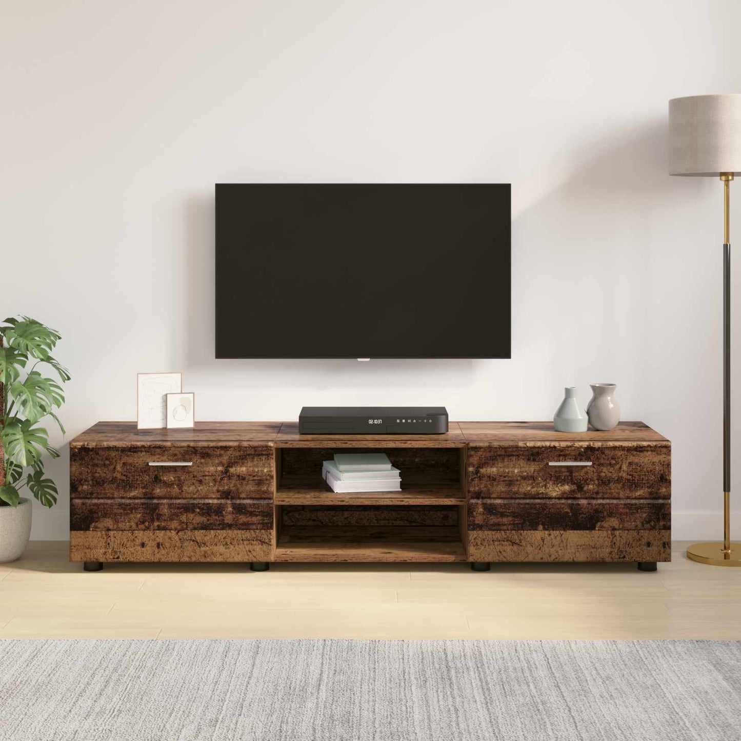 Holzschrank 150 x 39 x 30 cm Altholz Holzwerkstoff