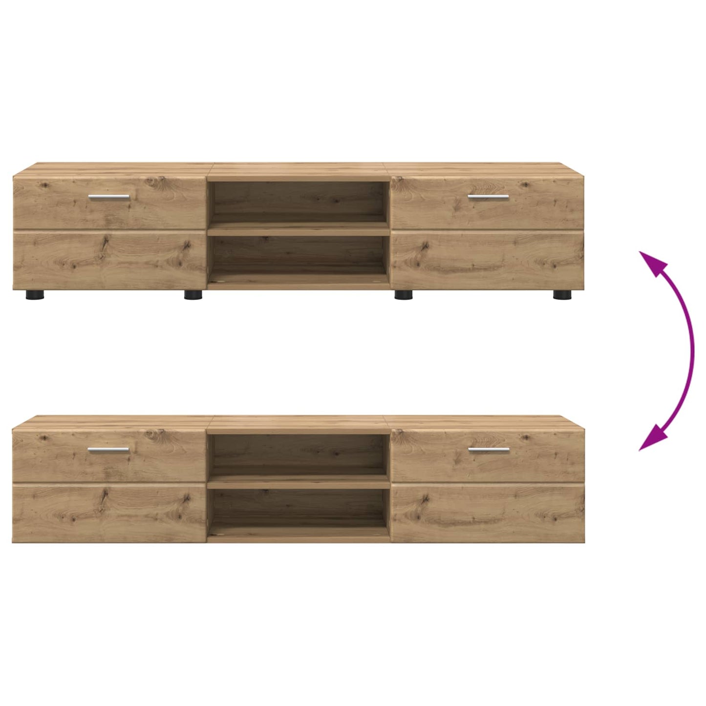 Holzschrank 150 x 39 x 30 cm Artisan-Eiche Holzwerkstoff