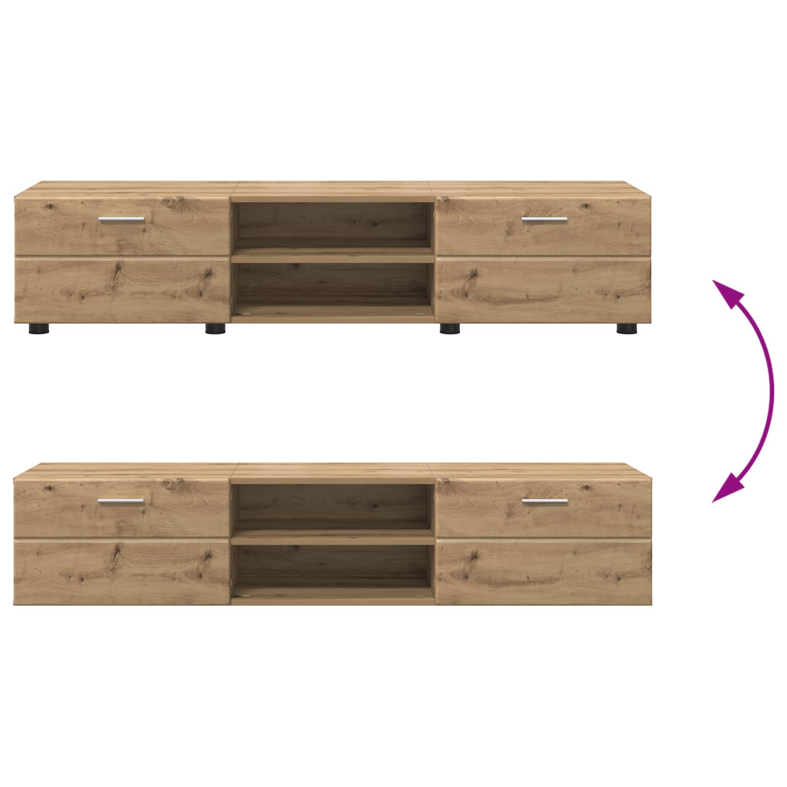 Holzschrank 150 x 39 x 30 cm Artisan-Eiche Holzwerkstoff