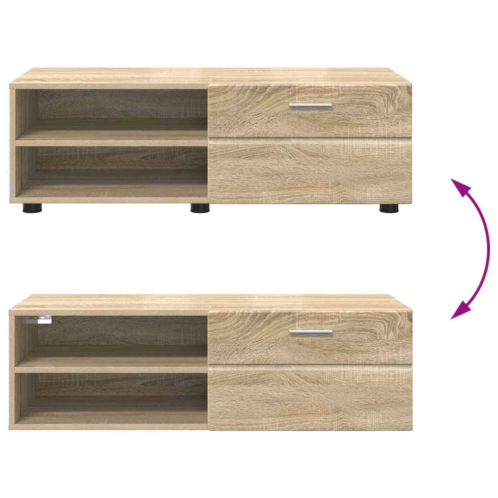 Holzschrank 100,5 x 39 x 30 cm Sonoma-Eiche Holzwerkstoff