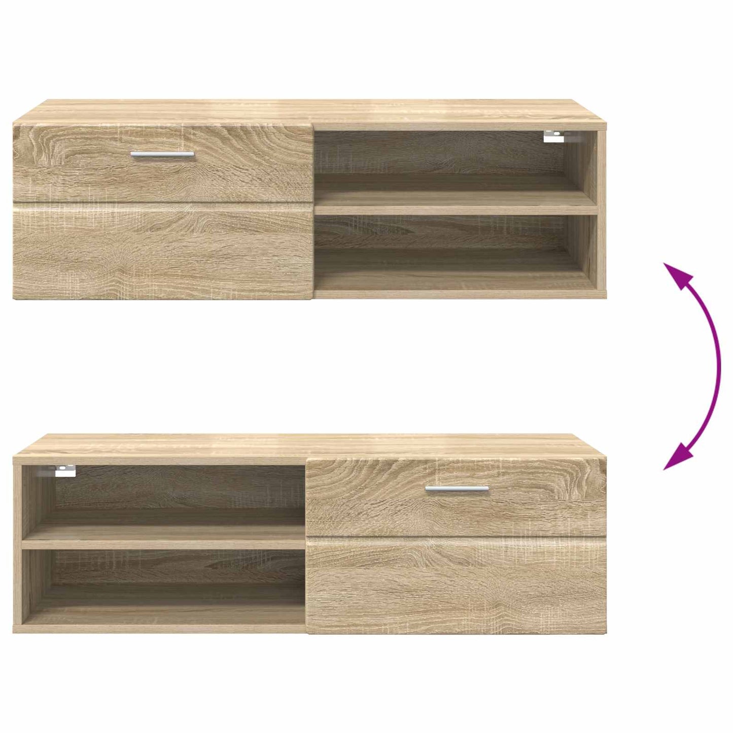 Holzschrank 100,5 x 39 x 30 cm Sonoma-Eiche Holzwerkstoff