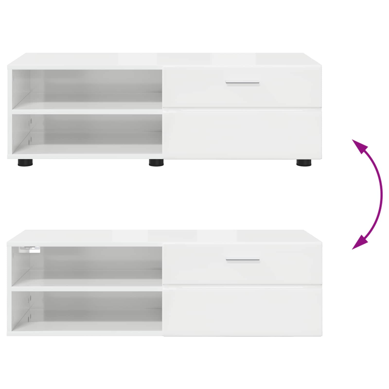Holzschrank 100,5 x 39 x 30 cm Beton Grau Holzwerkstoff