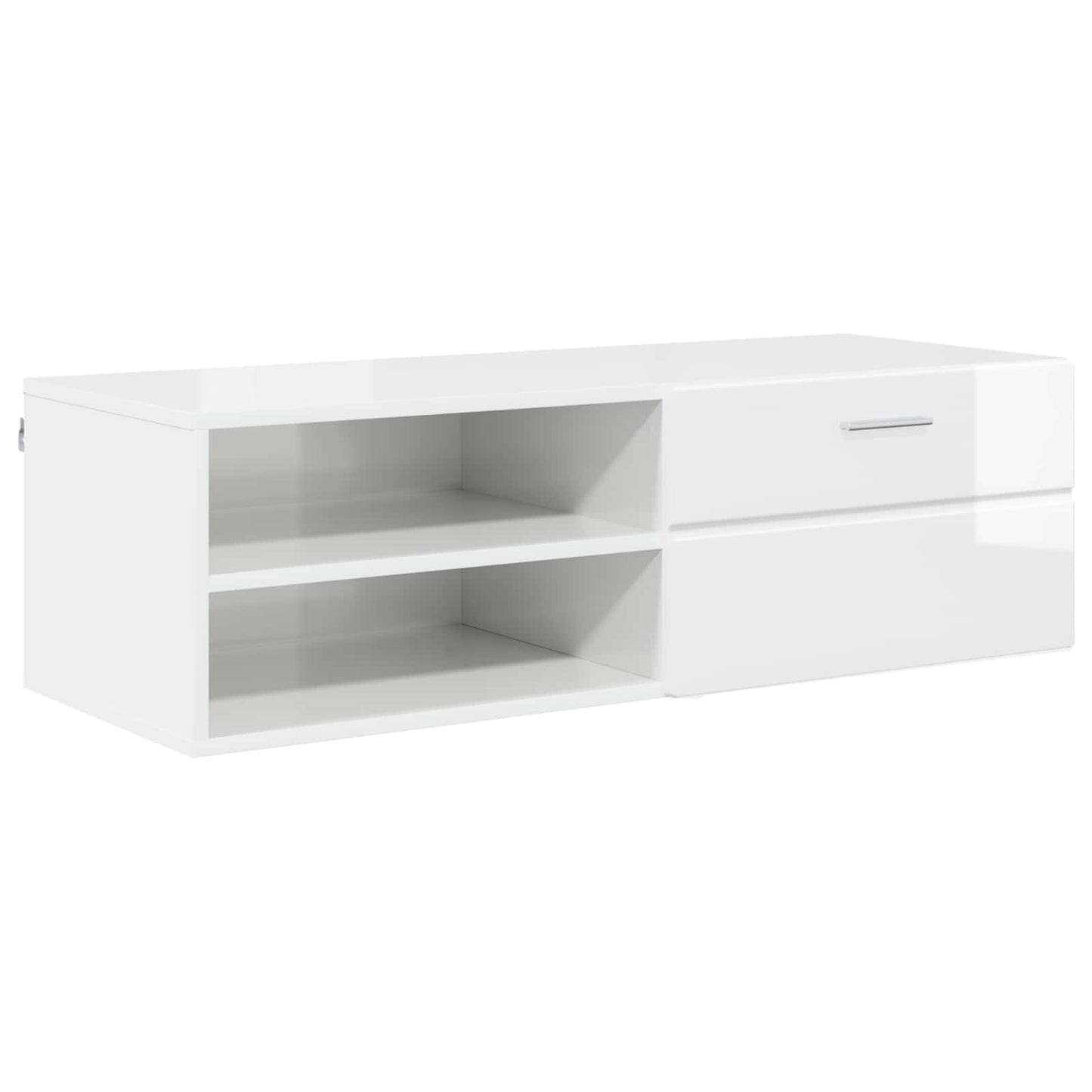 Holzschrank 100,5 x 39 x 30 cm Hochglanz Weiß Holzwerkstoff