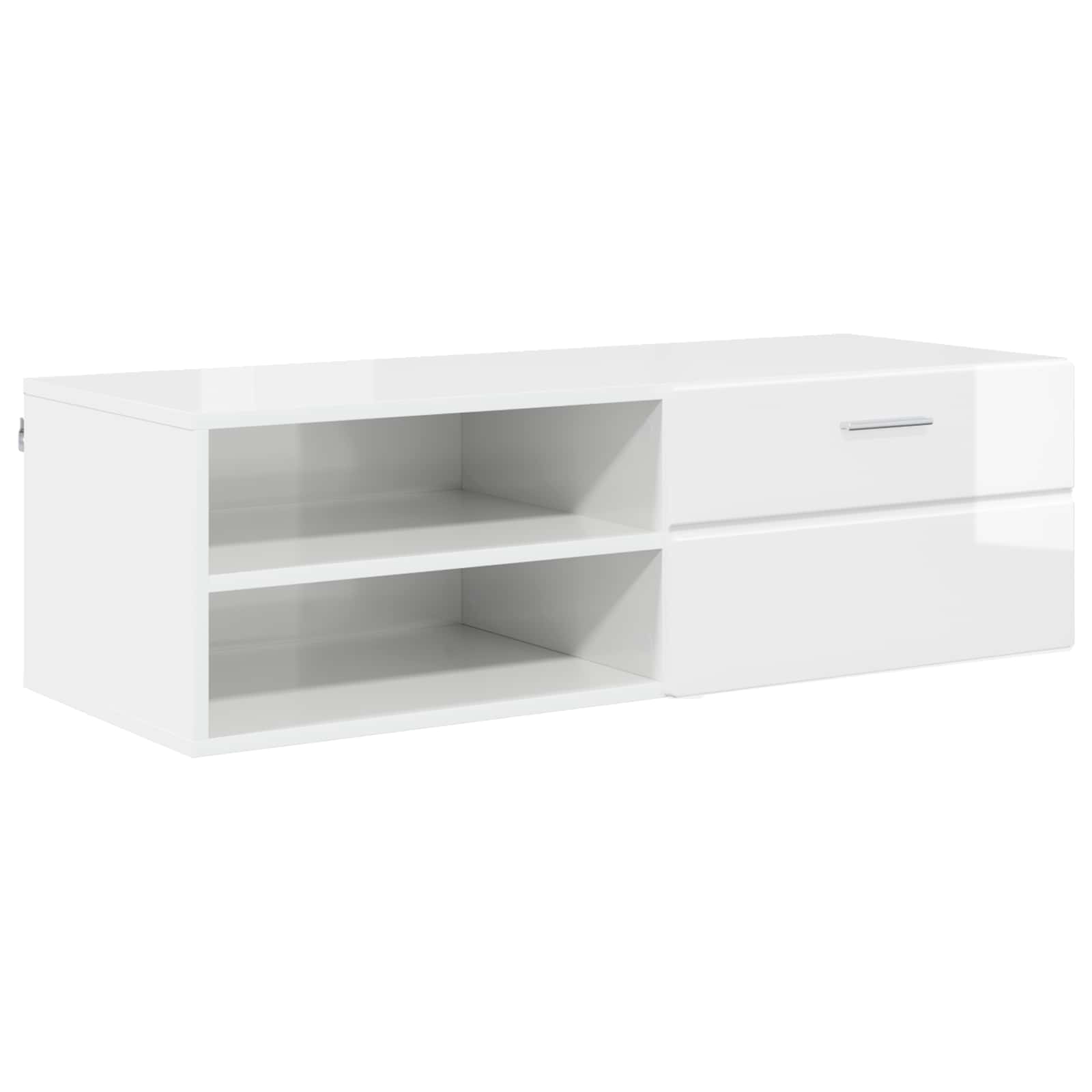 Holzschrank 100,5 x 39 x 30 cm Hochglanz Weiß Holzwerkstoff