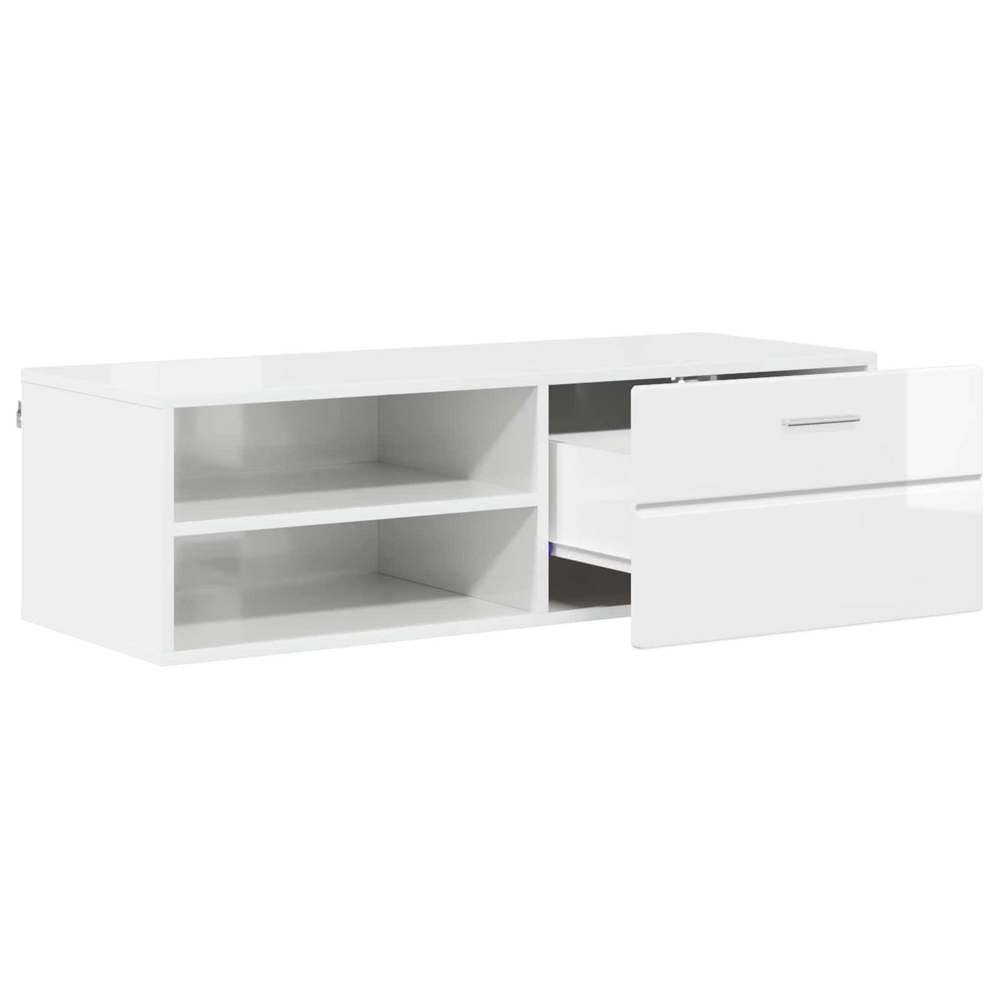 Holzschrank 100,5 x 39 x 30 cm Hochglanz Weiß Holzwerkstoff