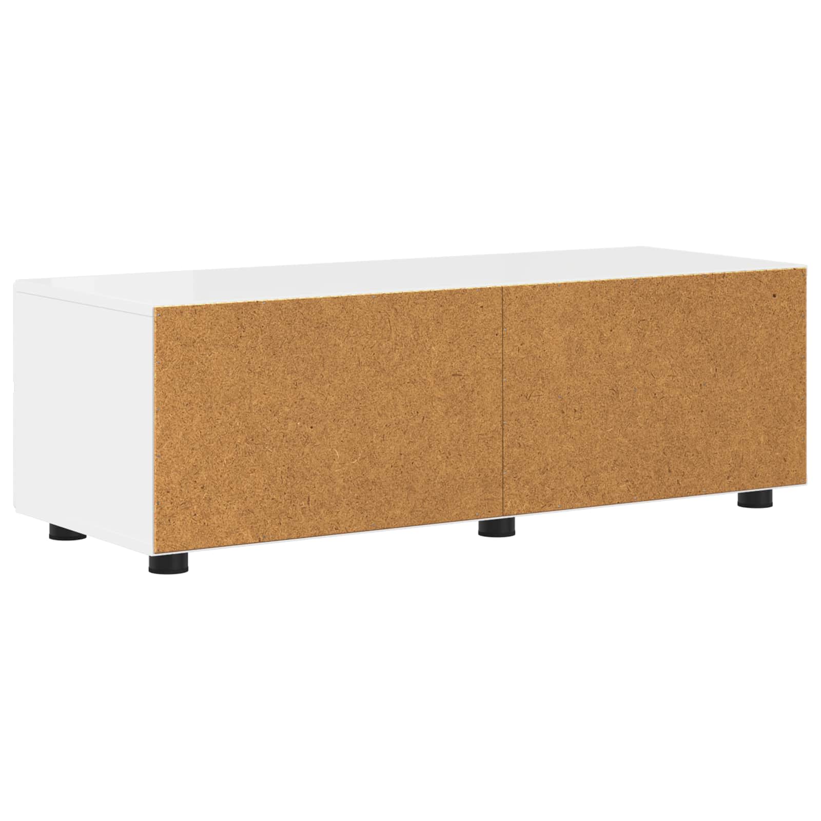 Holzschrank 100,5 x 39 x 30 cm Hochglanz Weiß Holzwerkstoff