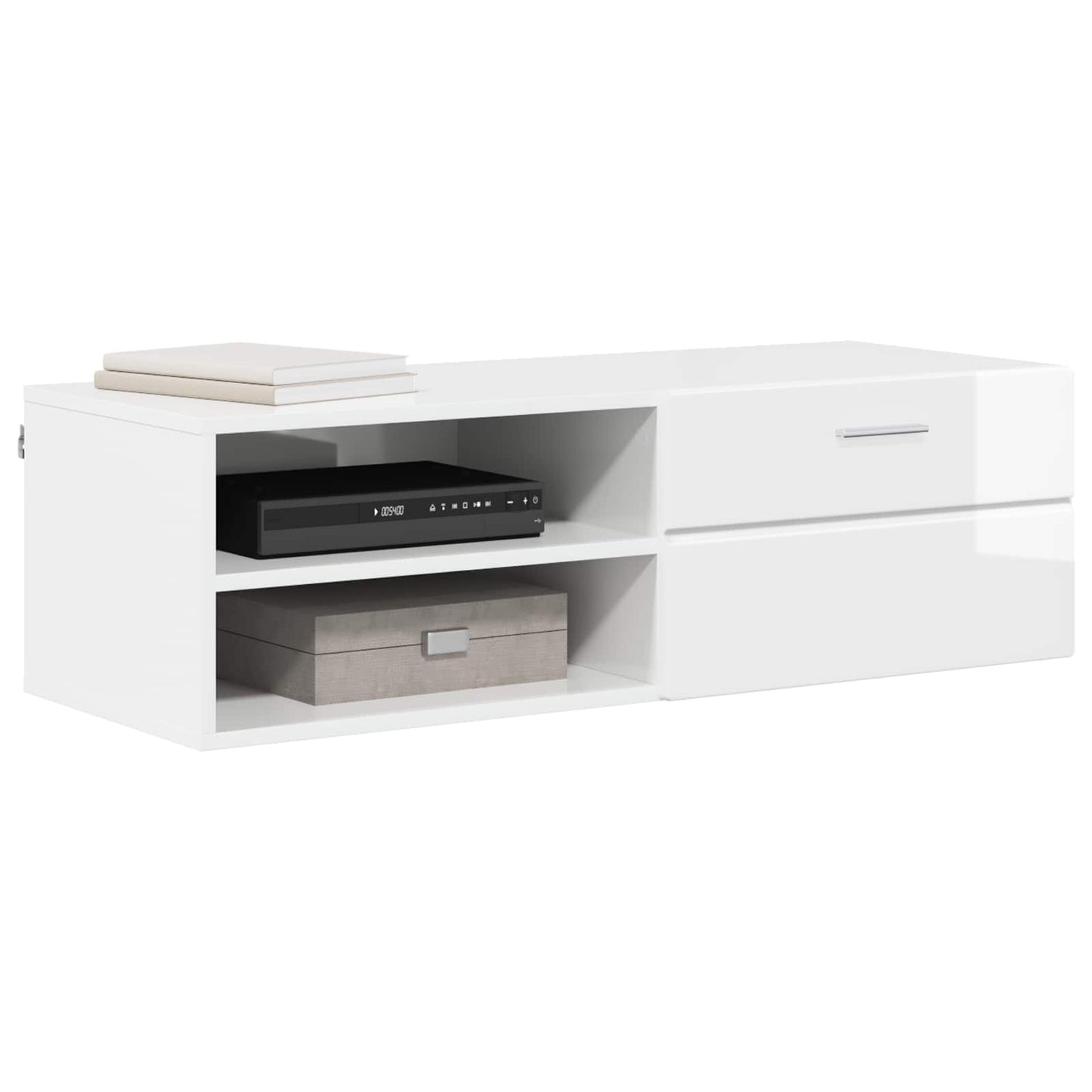 Holzschrank 100,5 x 39 x 30 cm Hochglanz Weiß Holzwerkstoff