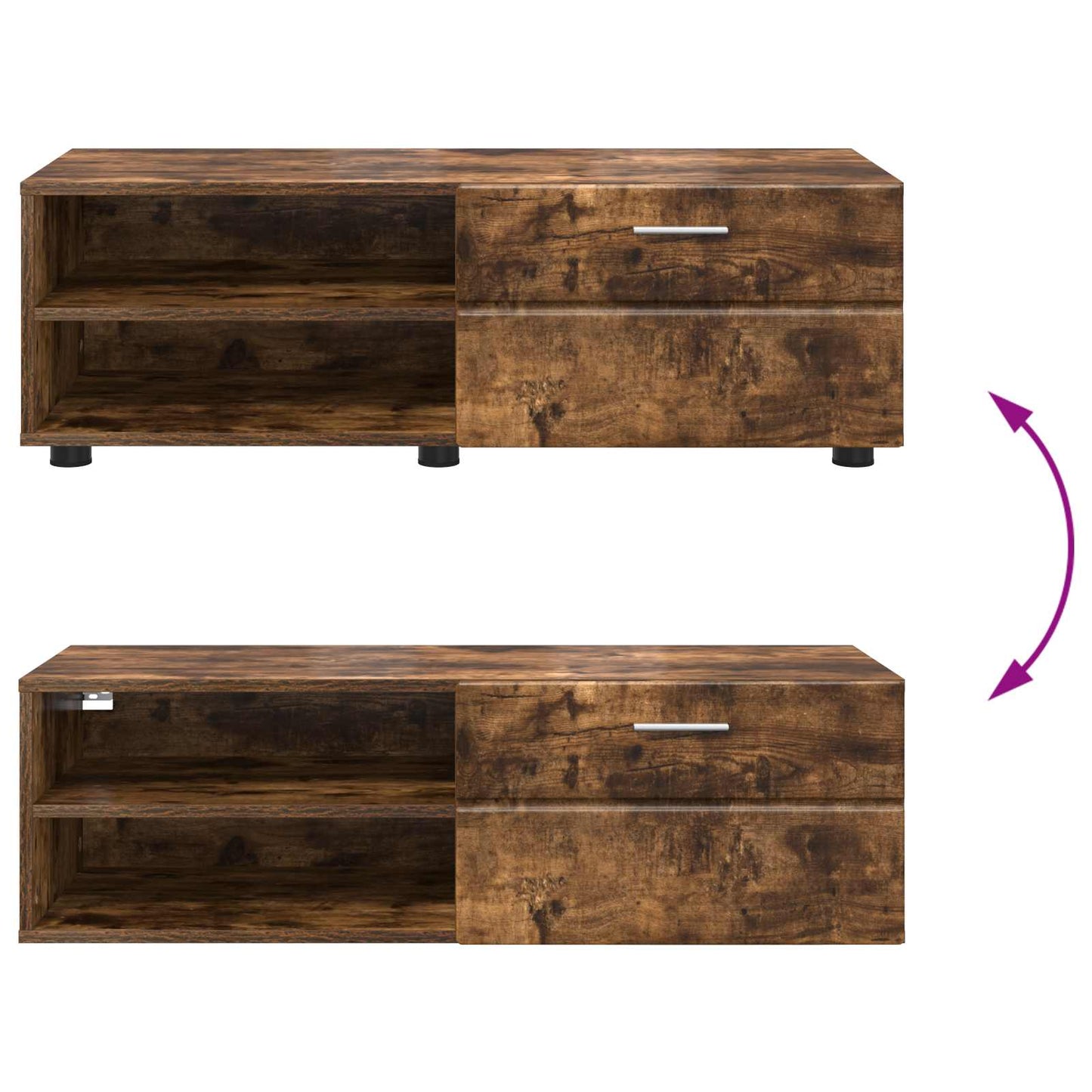 Holzschrank 100,5 x 39 x 30 cm Geräucherte Eiche Holzwerkstoff