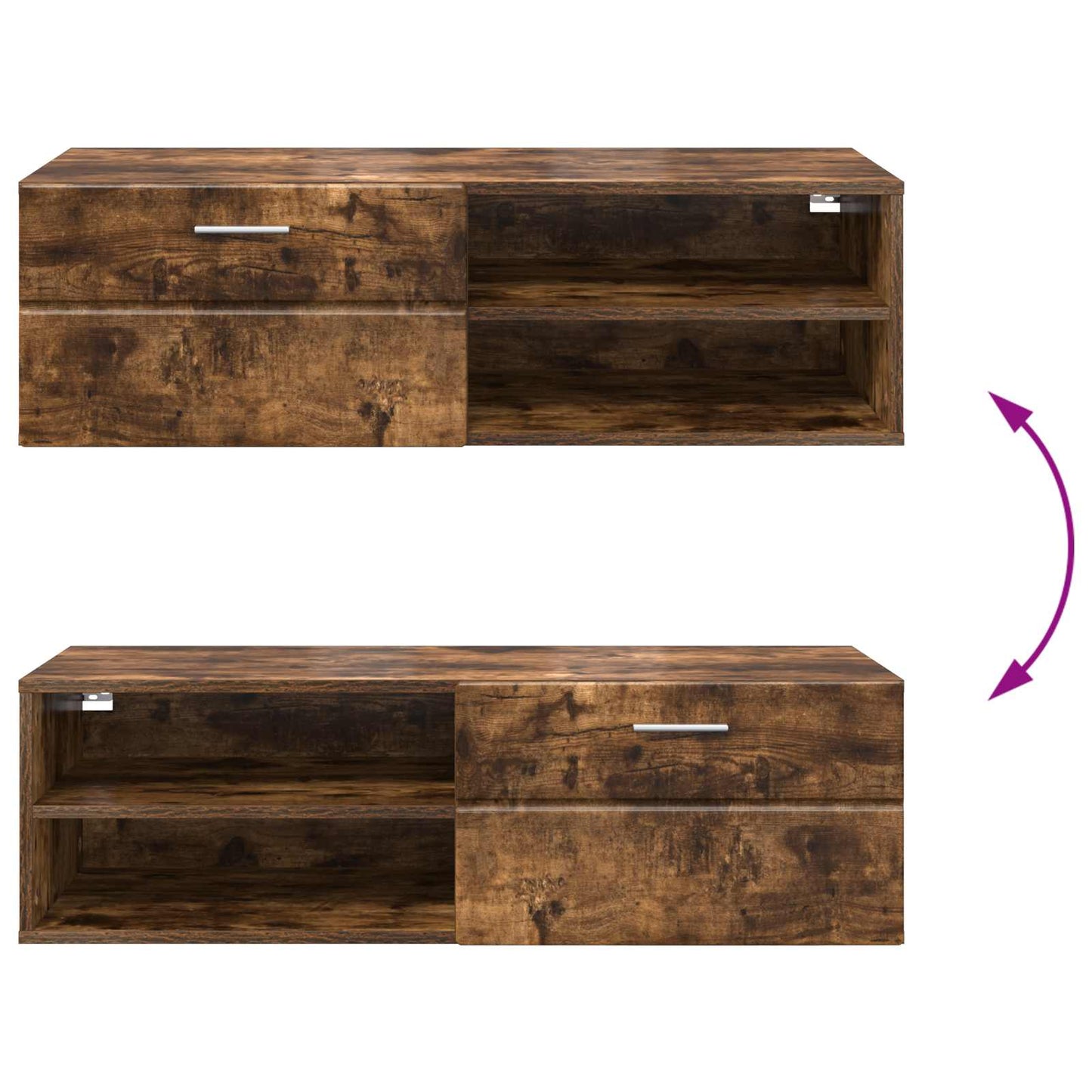 Holzschrank 100,5 x 39 x 30 cm Geräucherte Eiche Holzwerkstoff