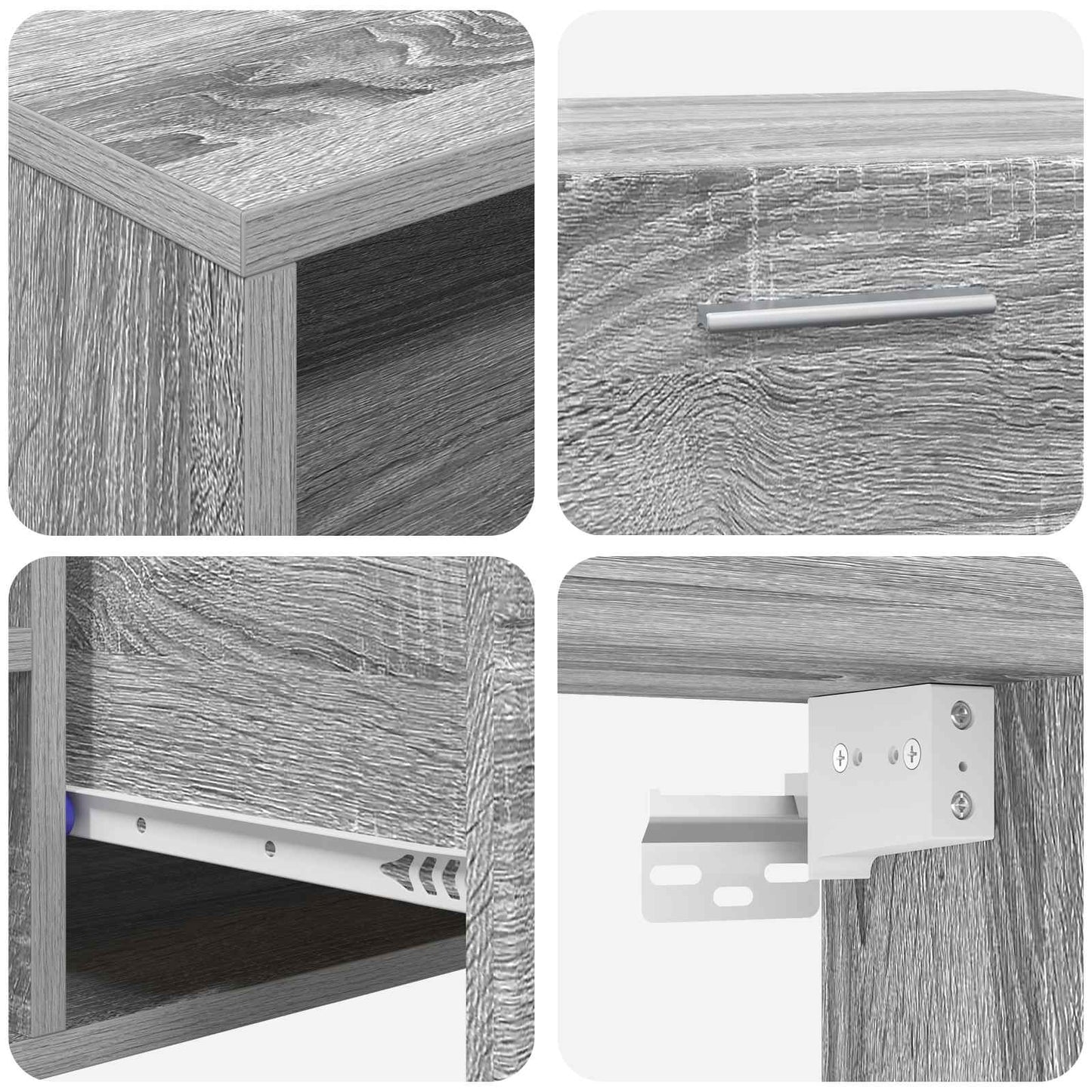 Holzschrank 100,5 x 39 x 30 cm Graues Sonoma Holzwerkstoff