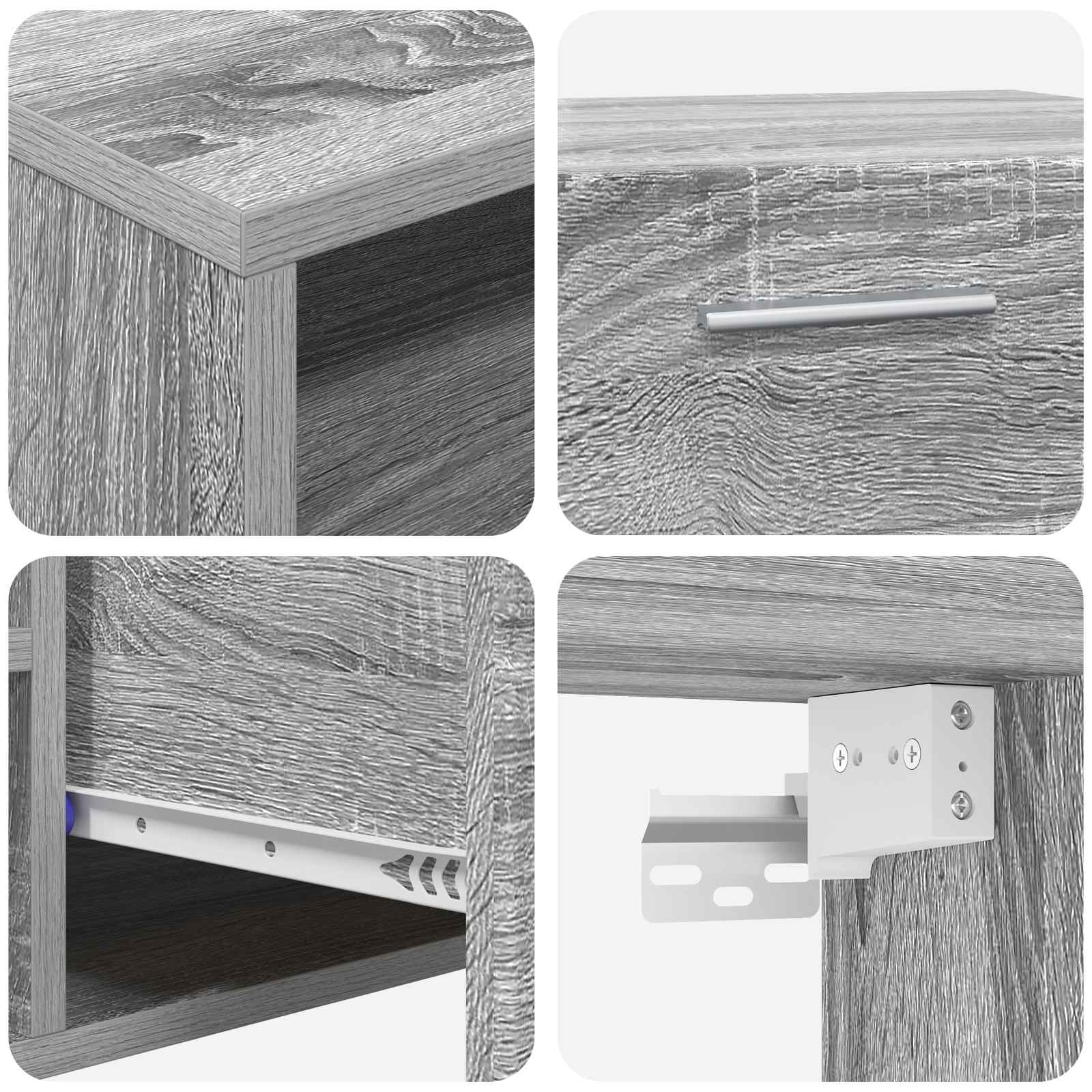 Holzschrank 100,5 x 39 x 30 cm Graues Sonoma Holzwerkstoff