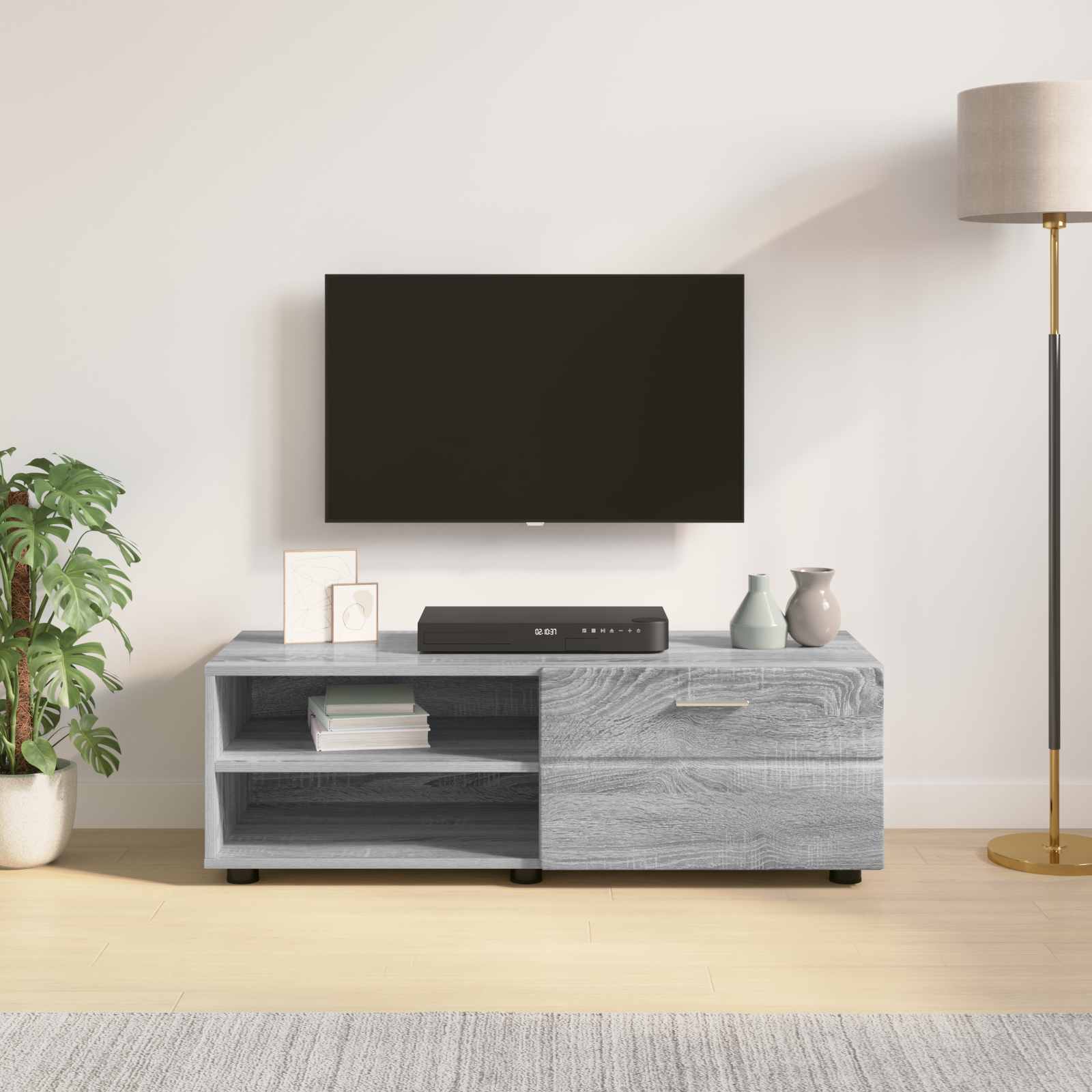 Holzschrank 100,5 x 39 x 30 cm Graues Sonoma Holzwerkstoff