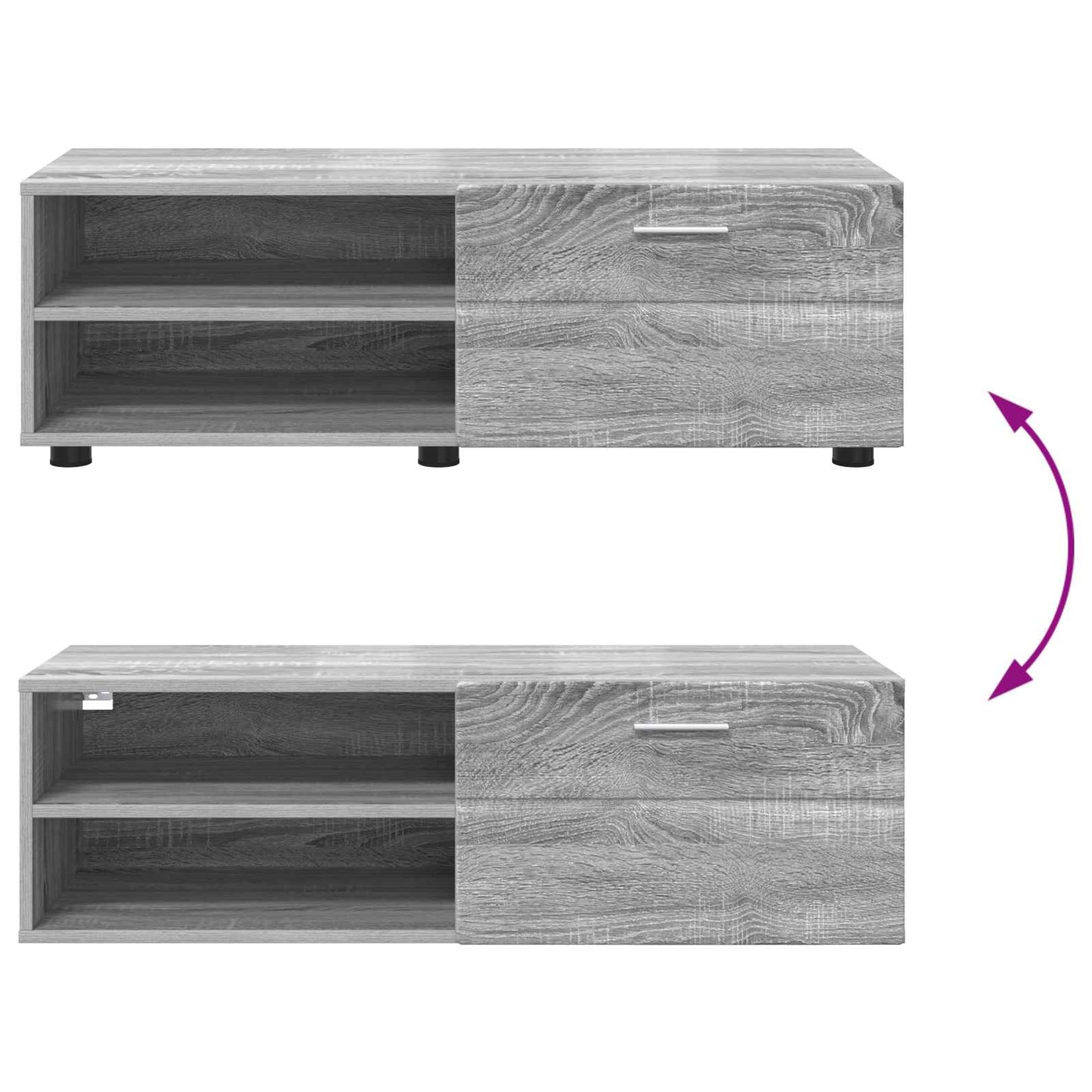 Holzschrank 100,5 x 39 x 30 cm Graues Sonoma Holzwerkstoff