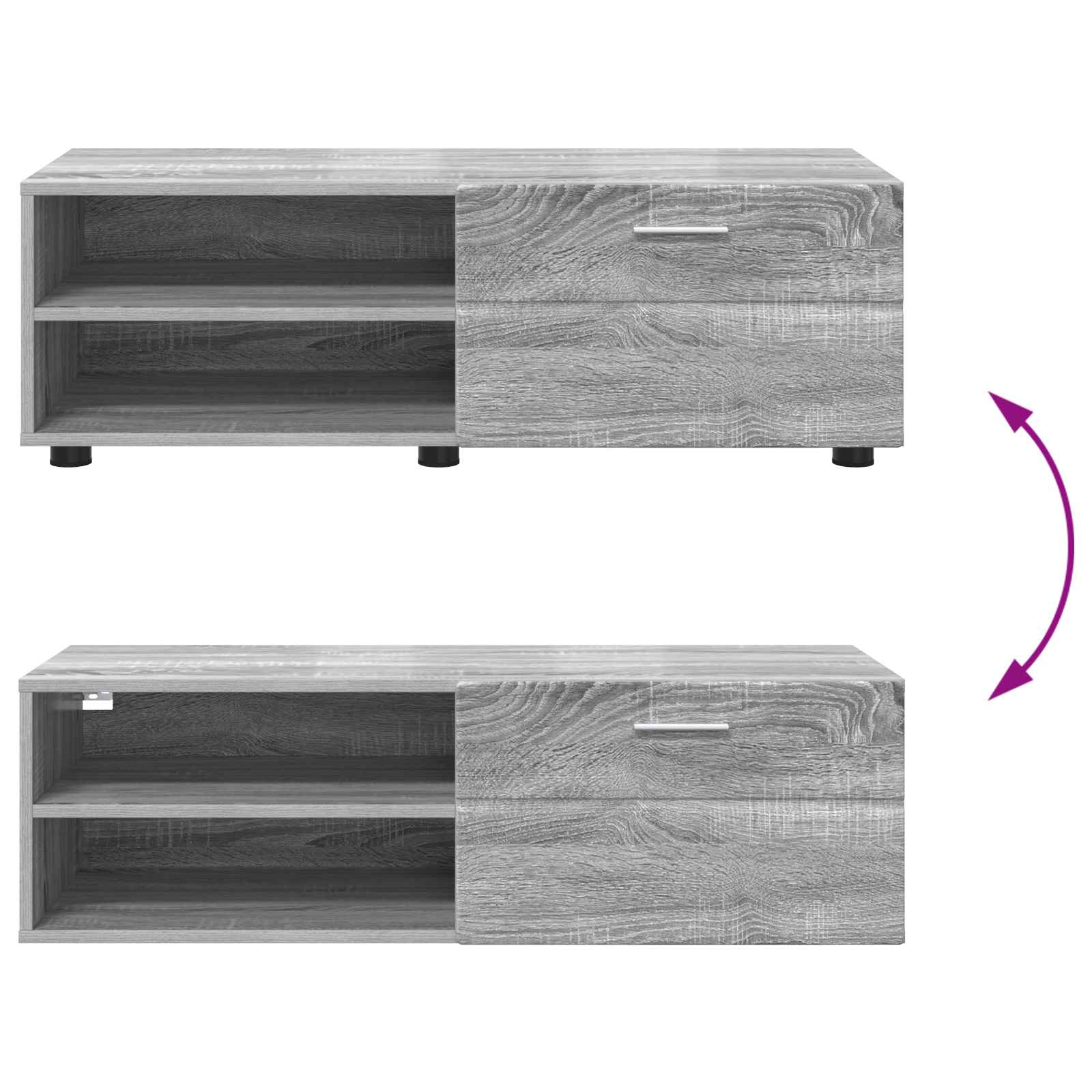 Holzschrank 100,5 x 39 x 30 cm Graues Sonoma Holzwerkstoff