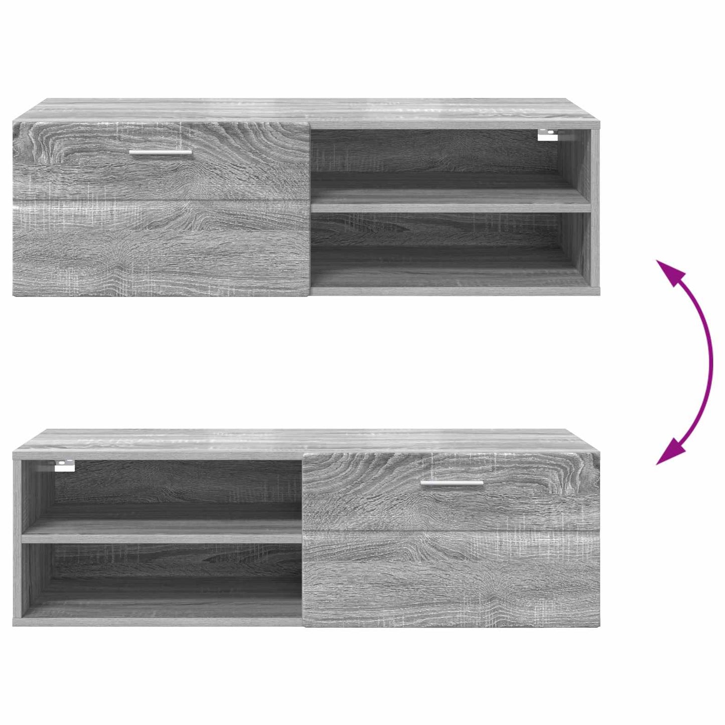 Holzschrank 100,5 x 39 x 30 cm Graues Sonoma Holzwerkstoff
