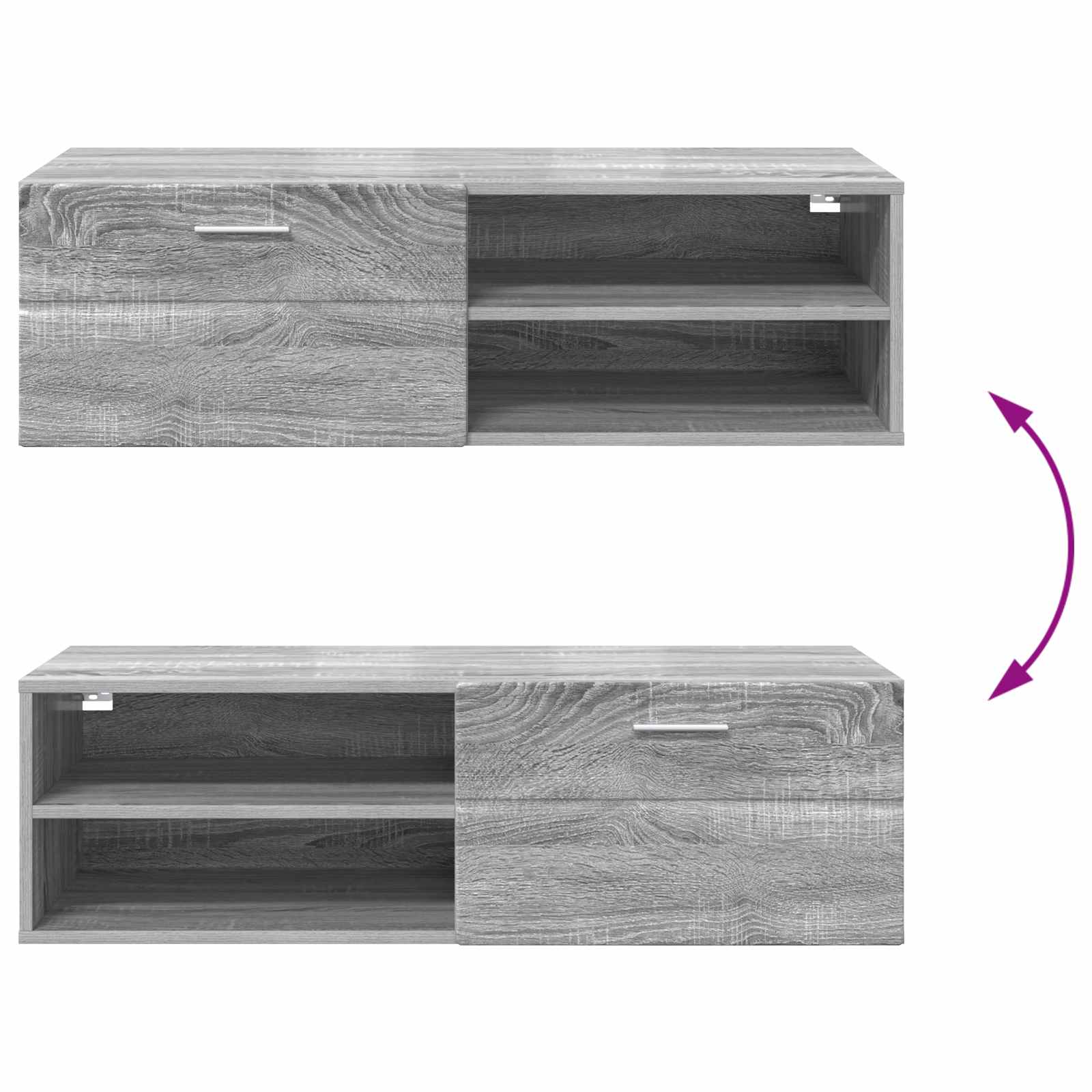 Holzschrank 100,5 x 39 x 30 cm Graues Sonoma Holzwerkstoff