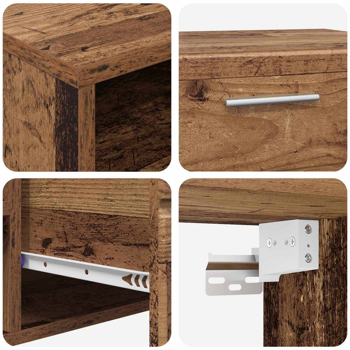 Holzschrank 100,5 x 39 x 30 cm Altholz Holzwerkstoff