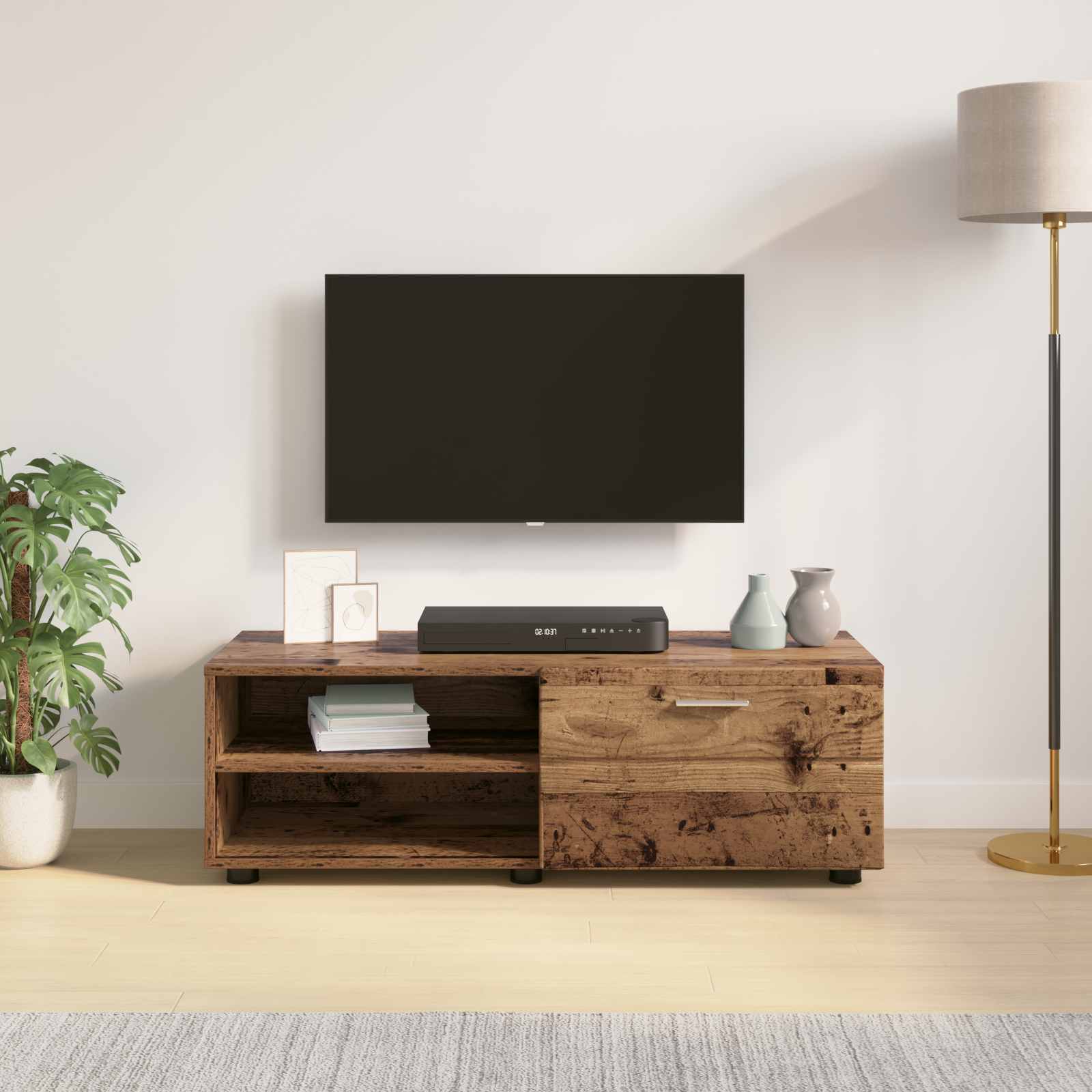 Holzschrank 100,5 x 39 x 30 cm Altholz Holzwerkstoff