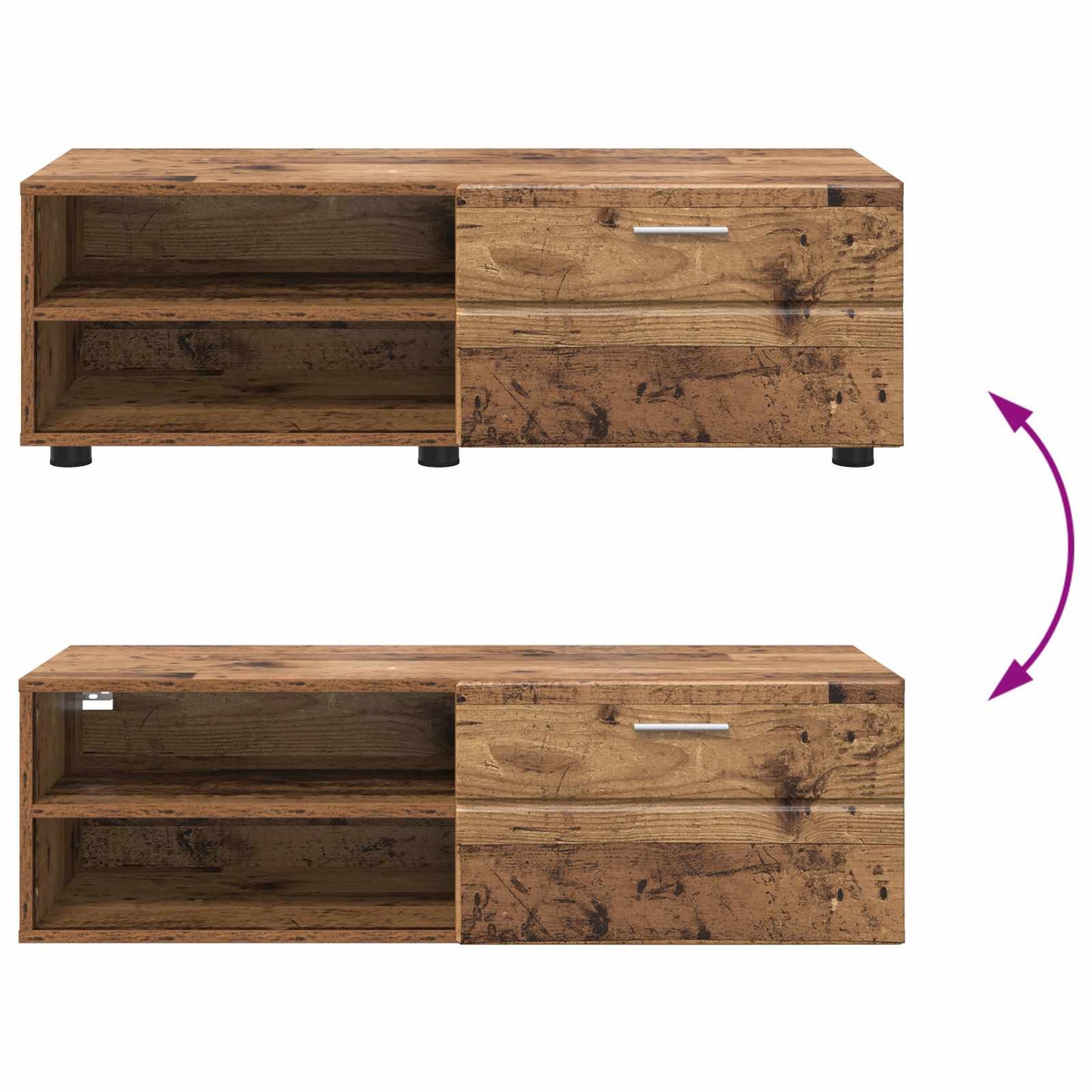 Holzschrank 100,5 x 39 x 30 cm Altholz Holzwerkstoff