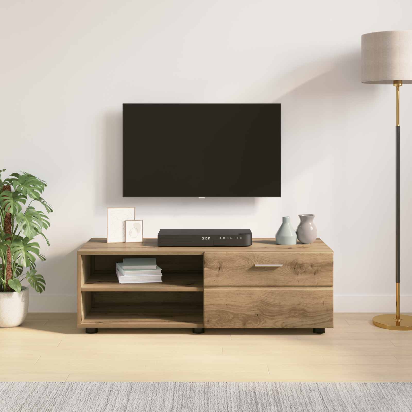 Holzschrank 100,5 x 39 x 30 cm Artisan-Eiche Holzwerkstoff