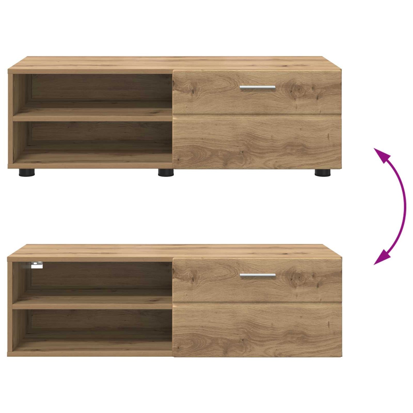 Holzschrank 100,5 x 39 x 30 cm Artisan-Eiche Holzwerkstoff