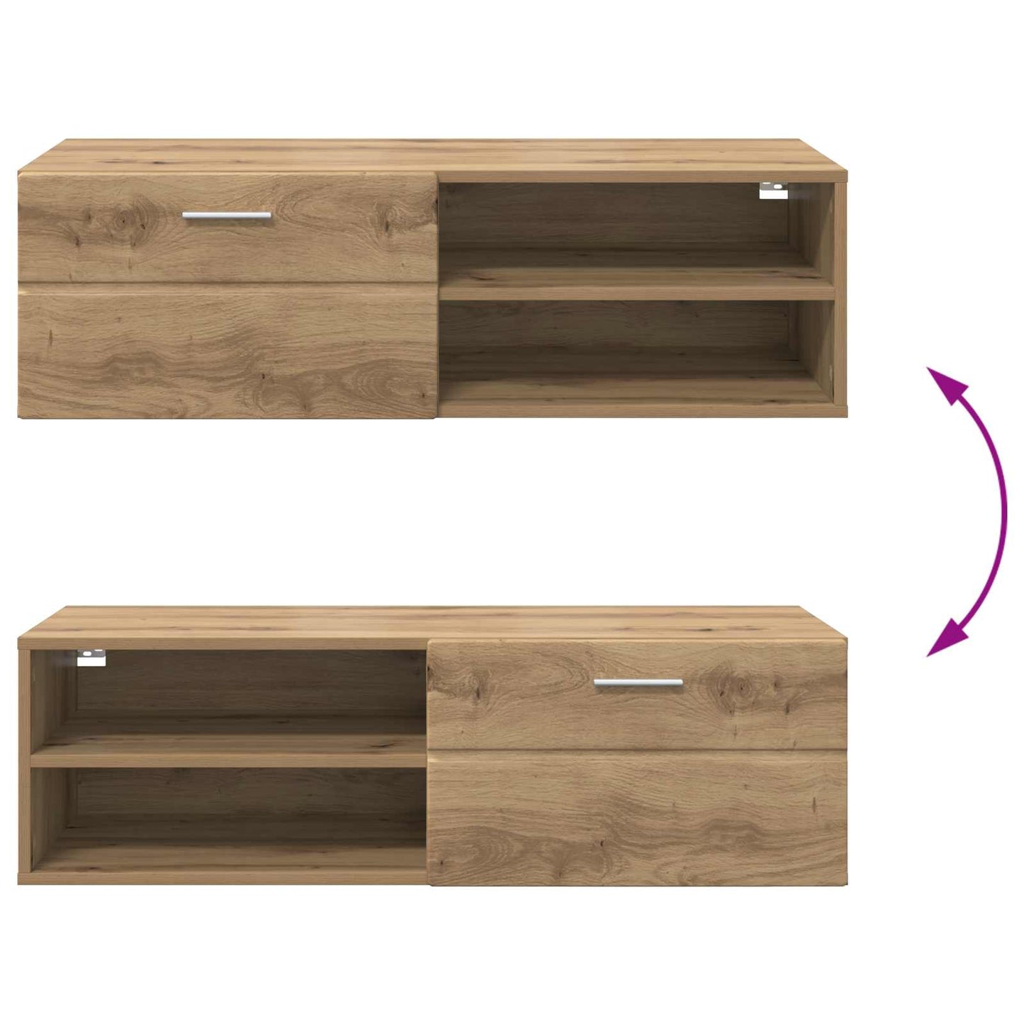 Holzschrank 100,5 x 39 x 30 cm Artisan-Eiche Holzwerkstoff