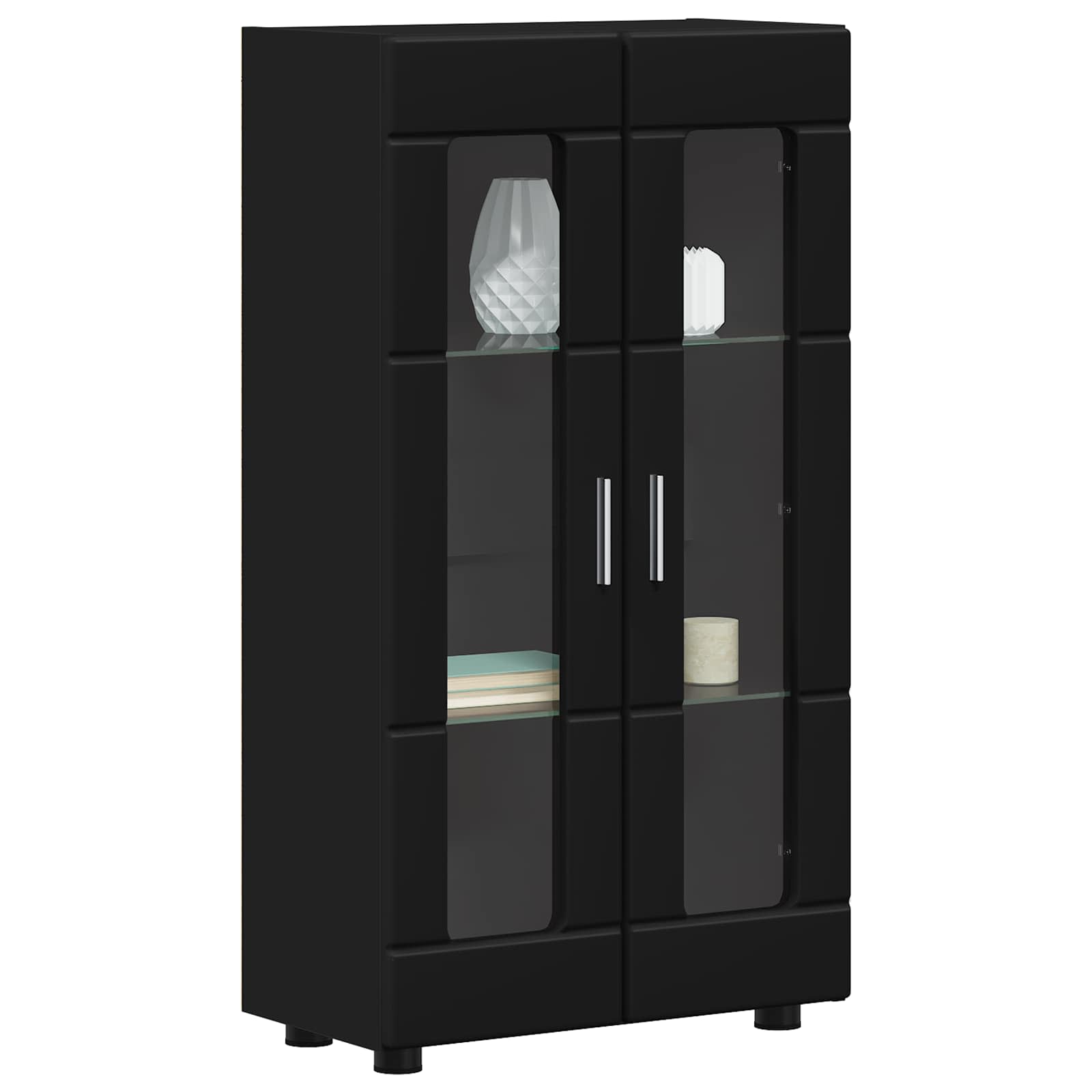 Sideboard FLORIN 55,5 x 29 x 100 cm Schwarz Holzwerkstoff