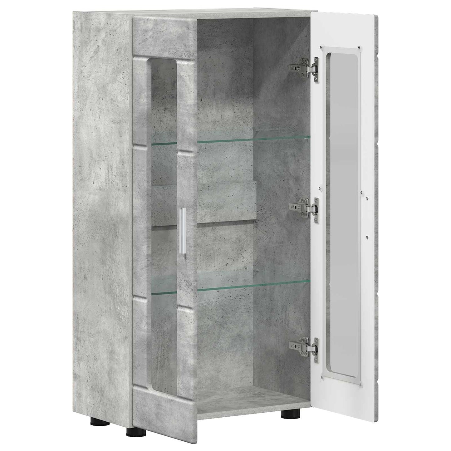 Sideboard FLORIN 55,5 x 29 x 100 cm Beton Grau Holzwerkstoff