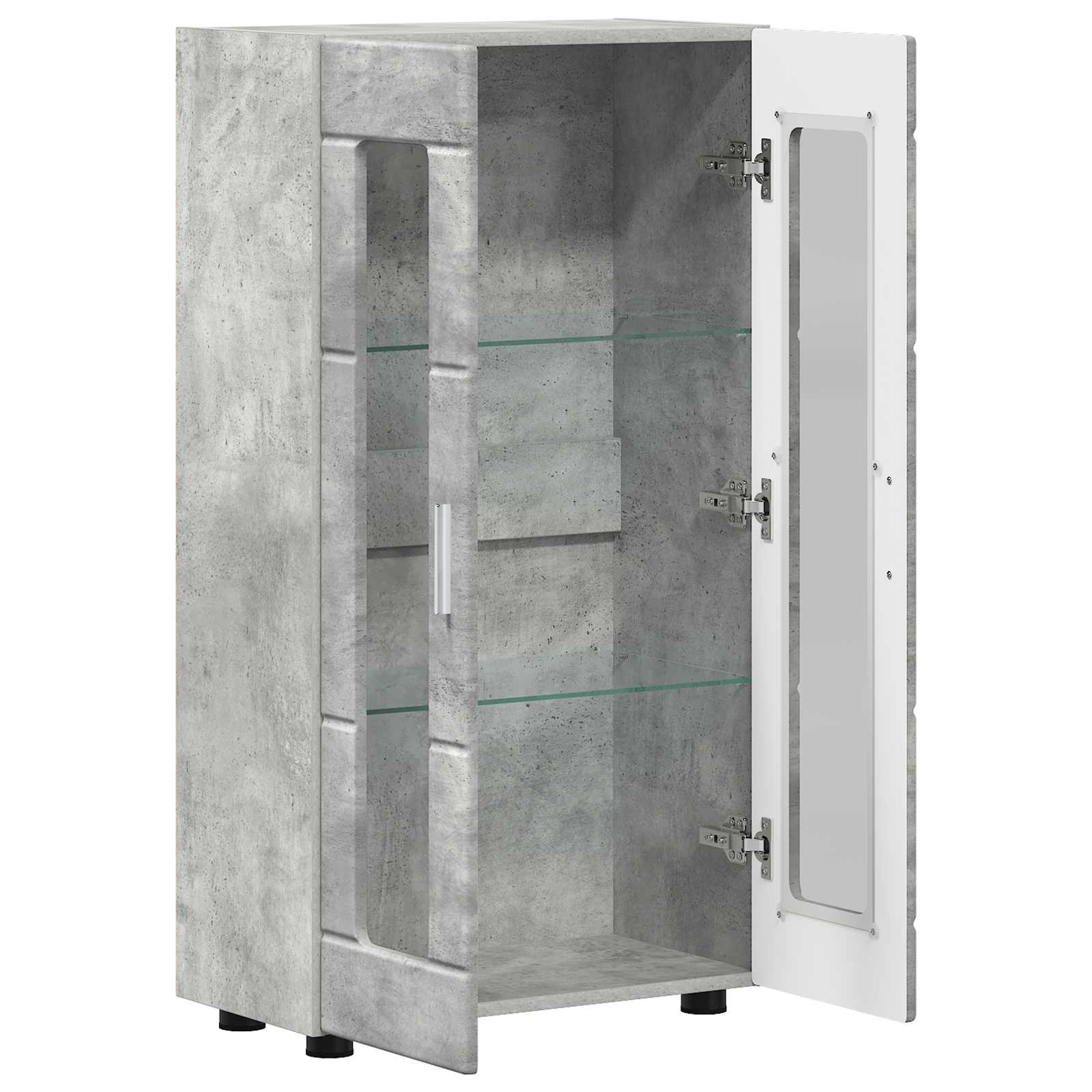 Sideboard FLORIN 55,5 x 29 x 100 cm Beton Grau Holzwerkstoff