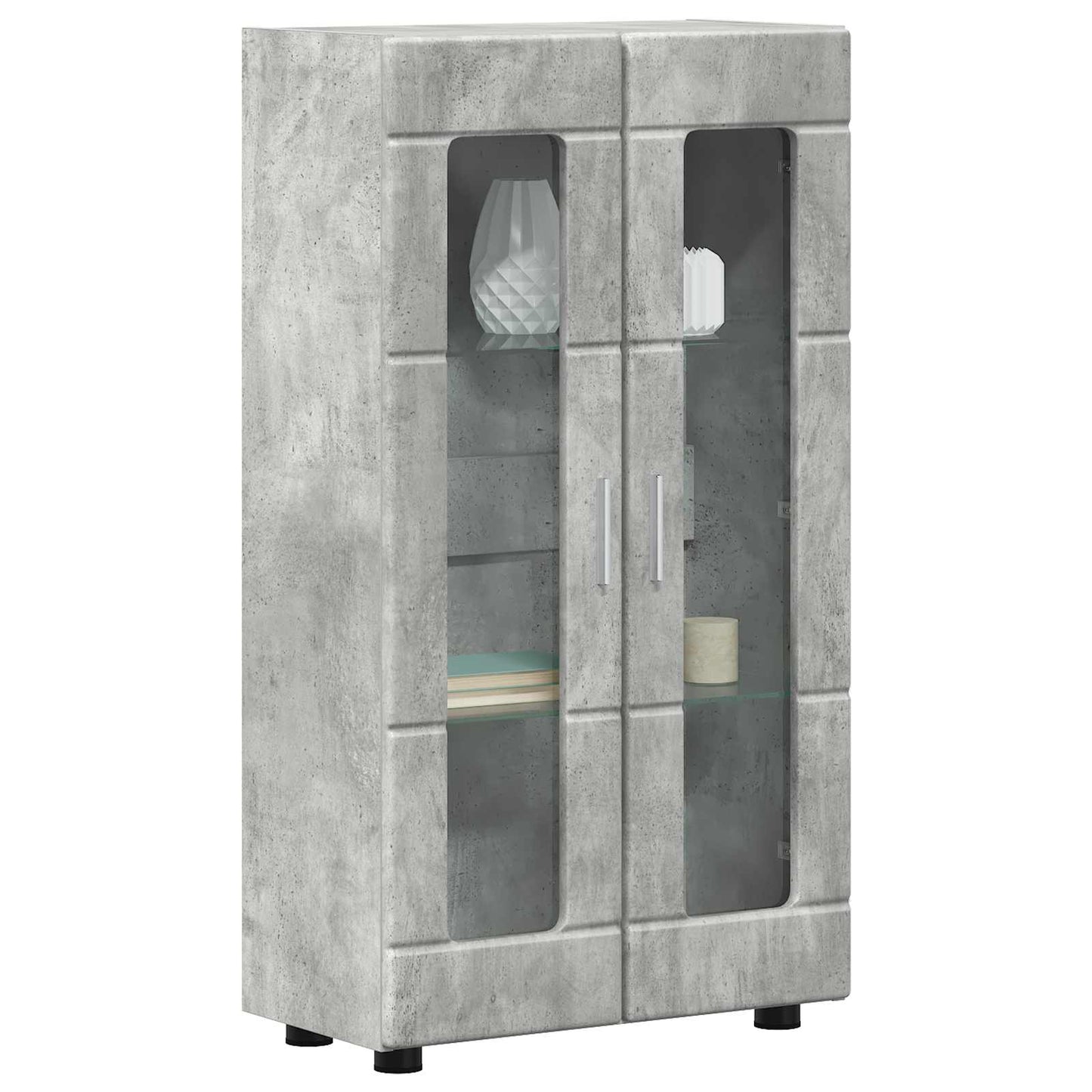 Sideboard FLORIN 55,5 x 29 x 100 cm Beton Grau Holzwerkstoff