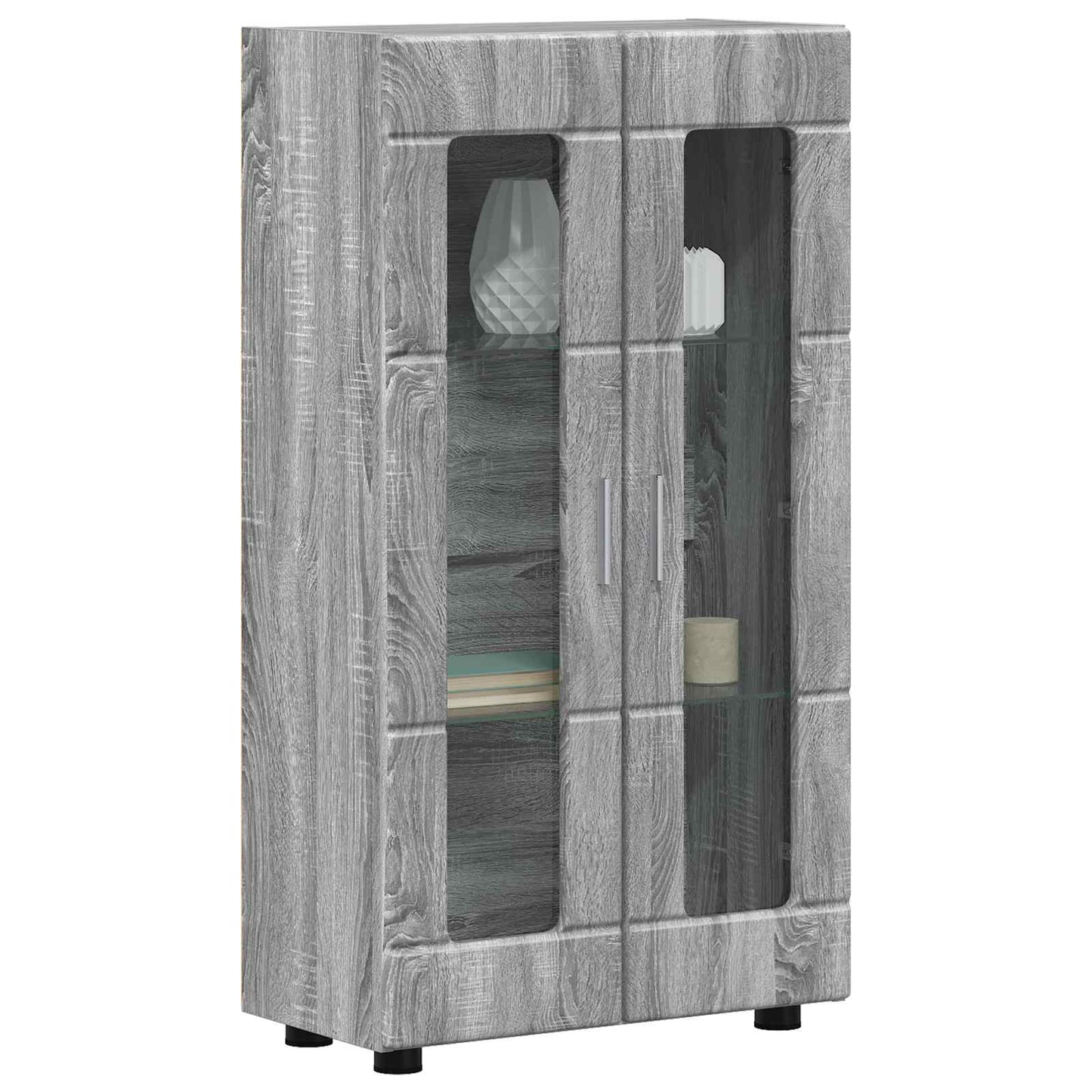 Sideboard FLORIN 55,5 x 29 x 100 cm Graues Sonoma Holzwerkstoff