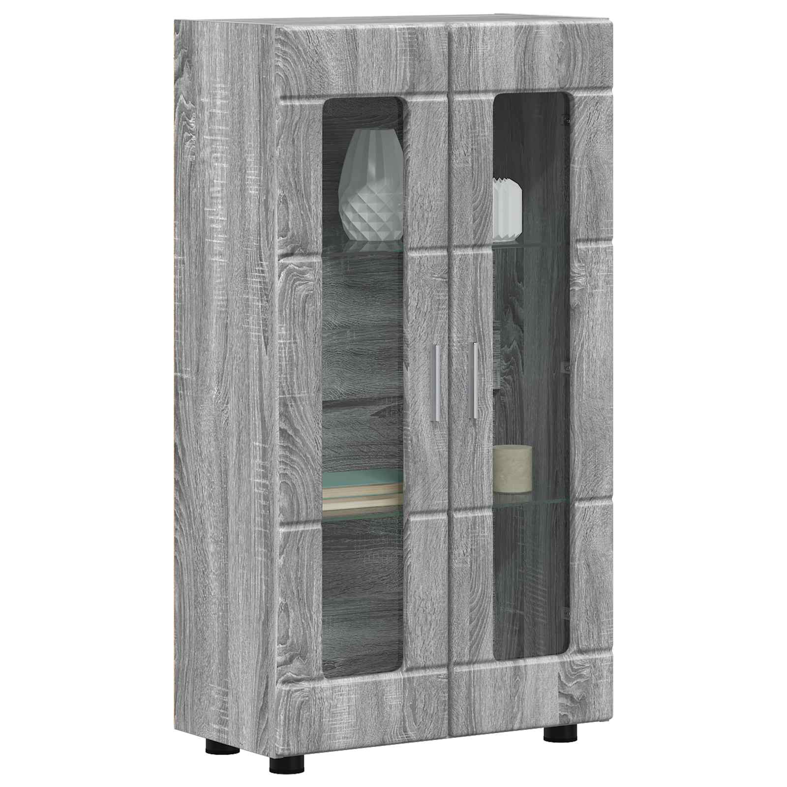 Sideboard FLORIN 55,5 x 29 x 100 cm Graues Sonoma Holzwerkstoff