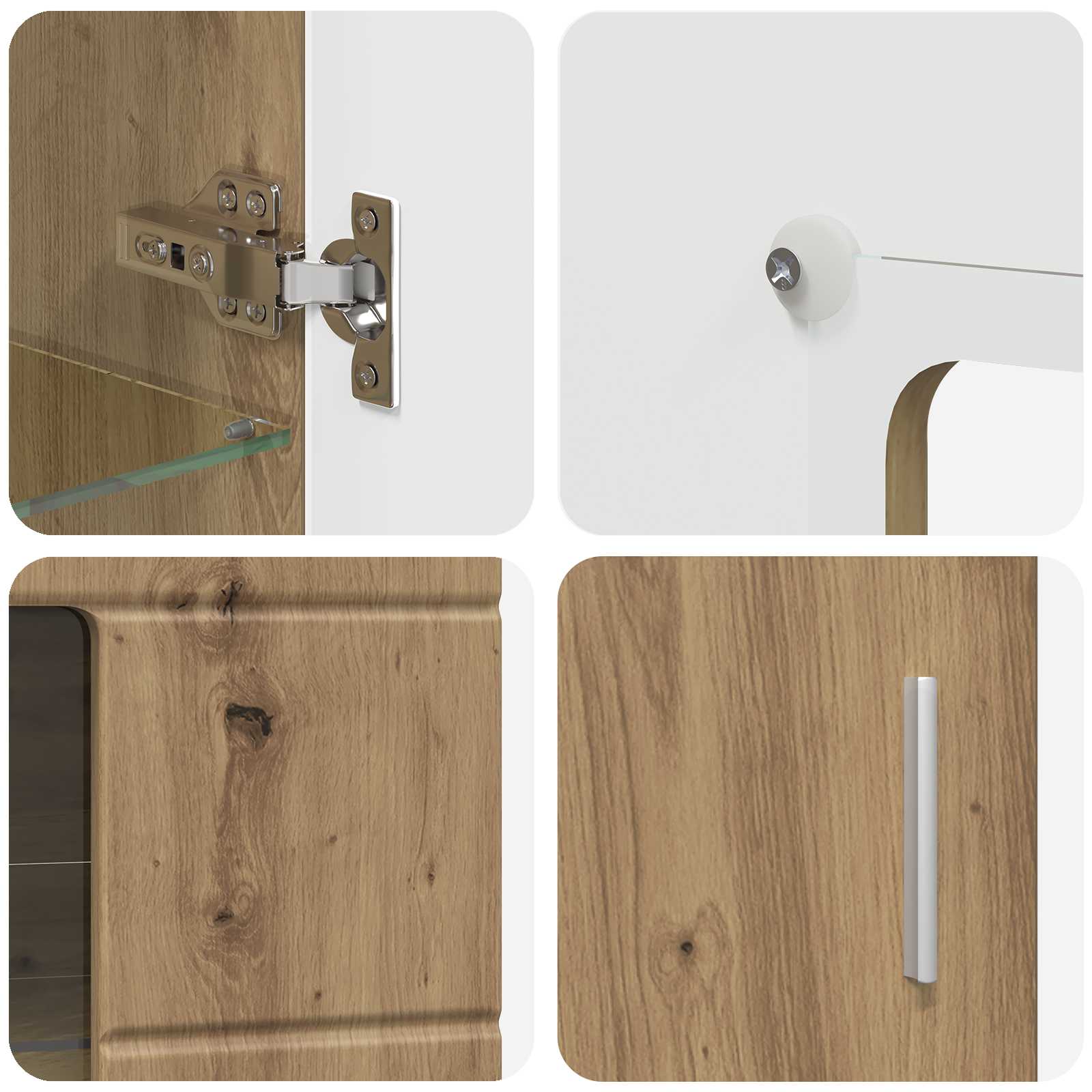 Sideboard FLORIN 55,5 x 29 x 100 cm Artisan-Eiche Holzwerkstoff