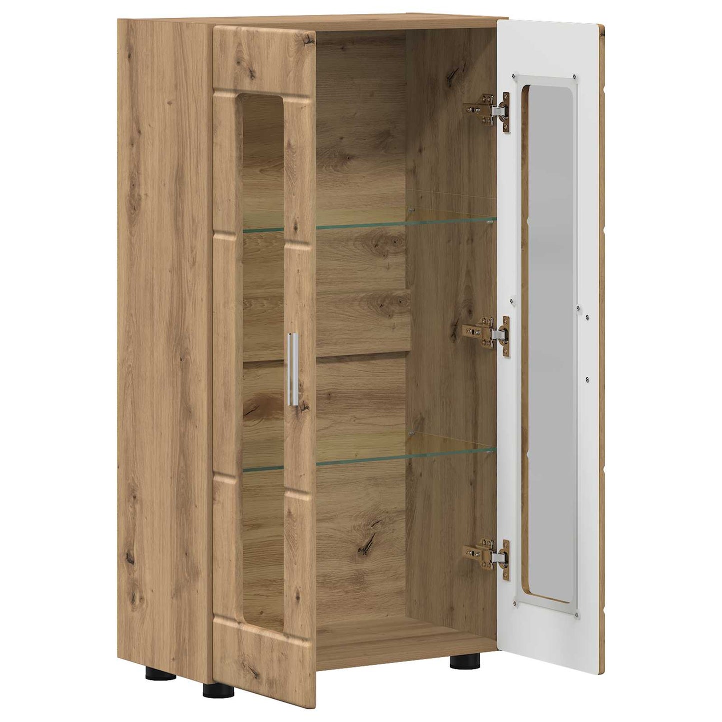 Sideboard FLORIN 55,5 x 29 x 100 cm Artisan-Eiche Holzwerkstoff
