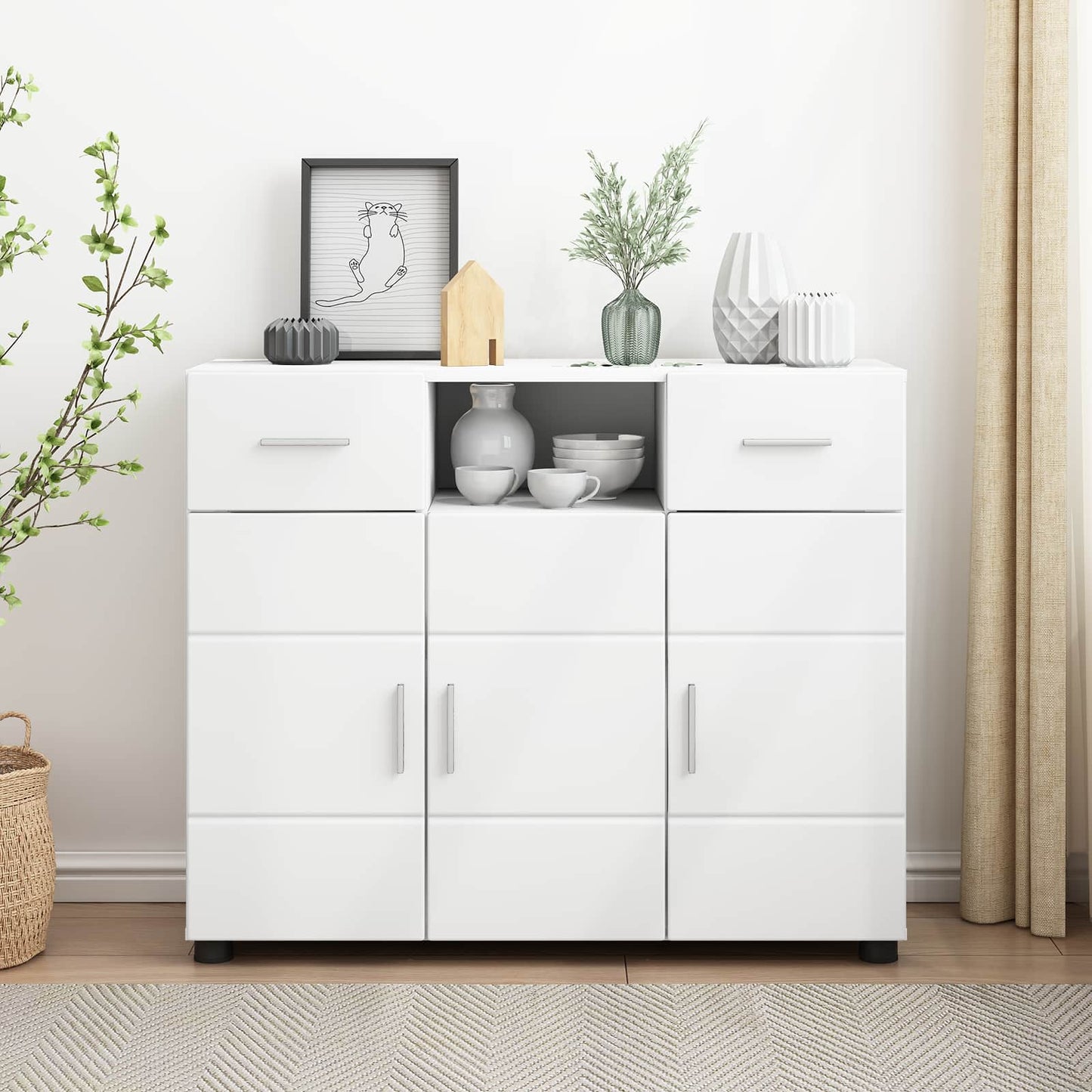 Holzschrank Weiß Holzwerkstoff