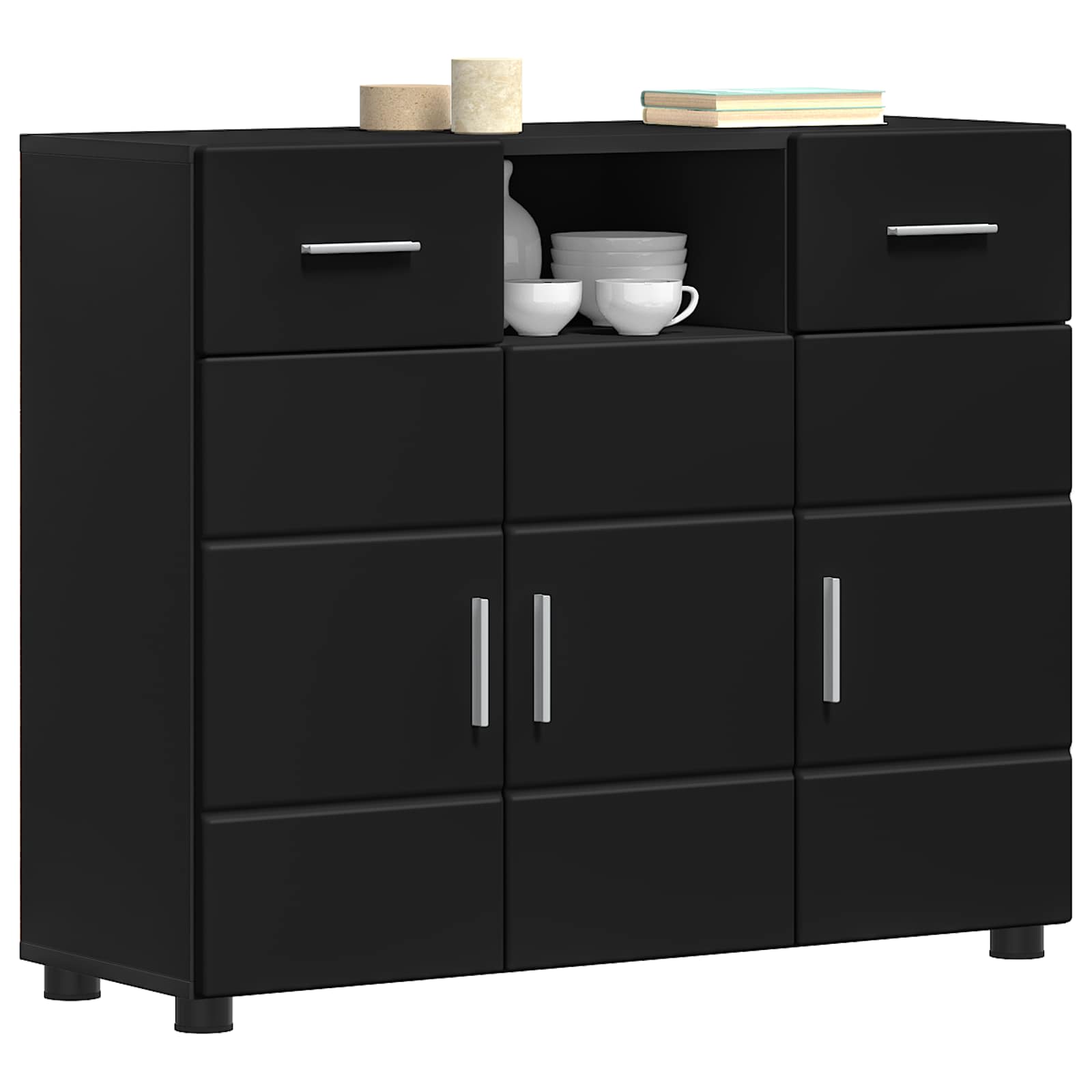 Holzschrank Schwarz Holzwerkstoff