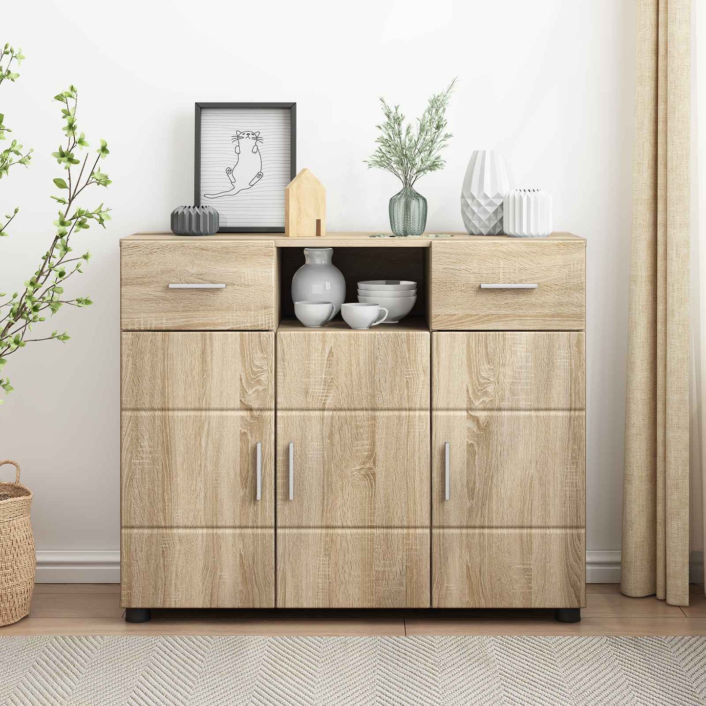 Holzschrank Sonoma-Eiche Holzwerkstoff